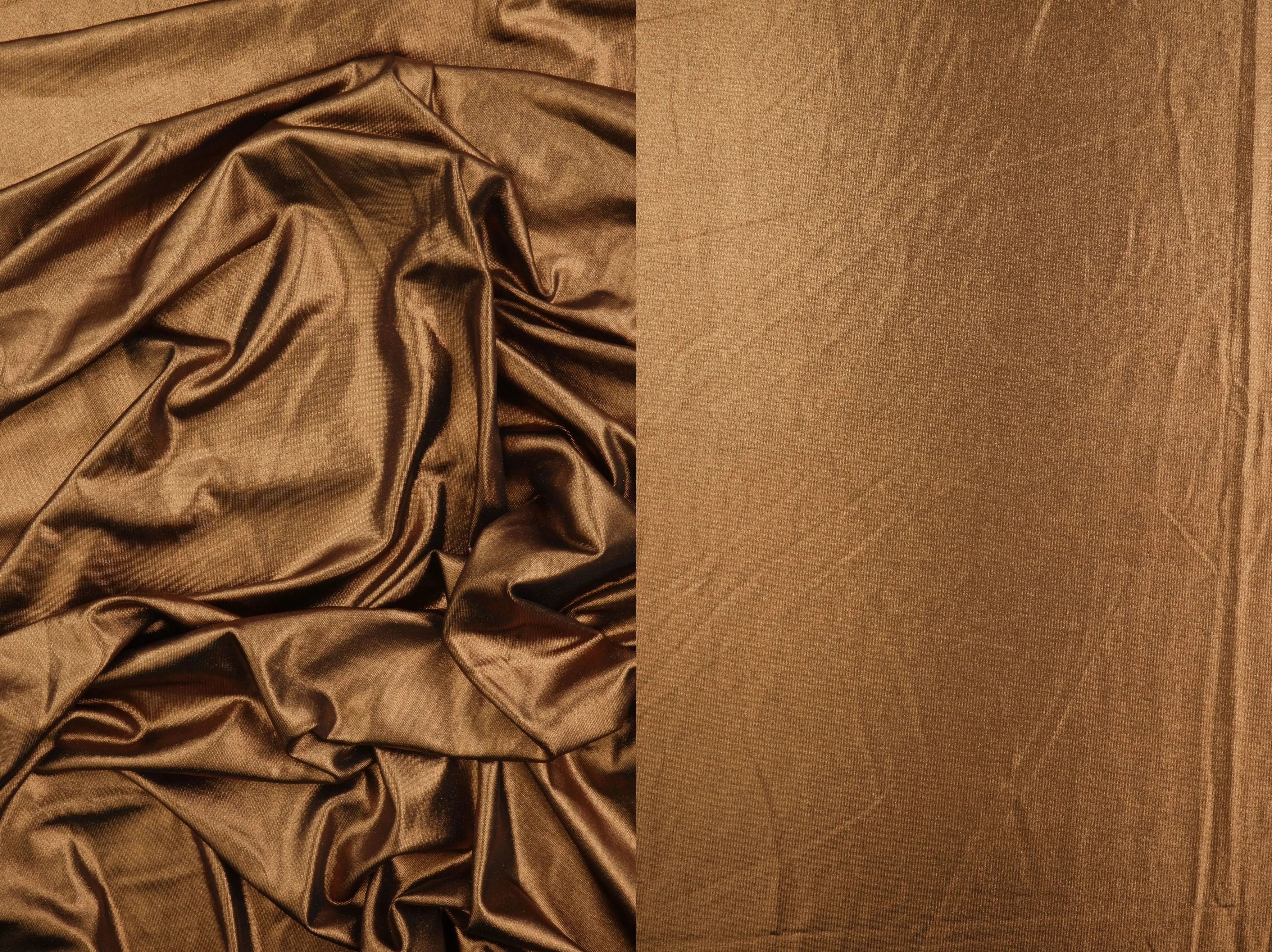 KNT4485 BROWN BODYSUIT BOTTOMS DRESS FDY FOIL KNIT NO-PRINT POLYESTER SOLID SPANDEX STRETCH