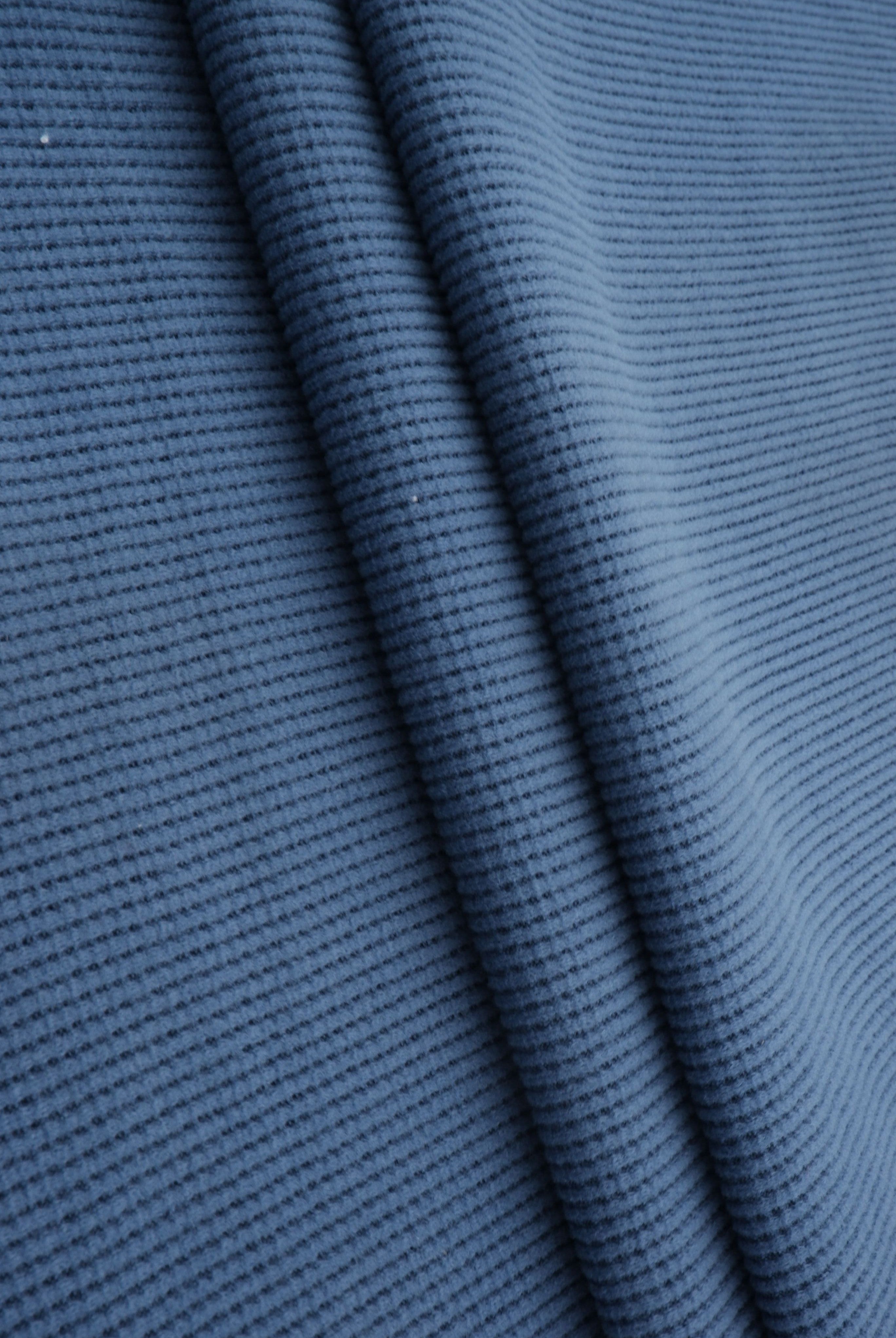 KNT4612 DENIM BLUE BOTTOMS KNIT NO-PRINT PANTS SKIRTS SOLID-B STRETCH SWEATER SWEATSHIRT TOPS TUNICS WAFFLE