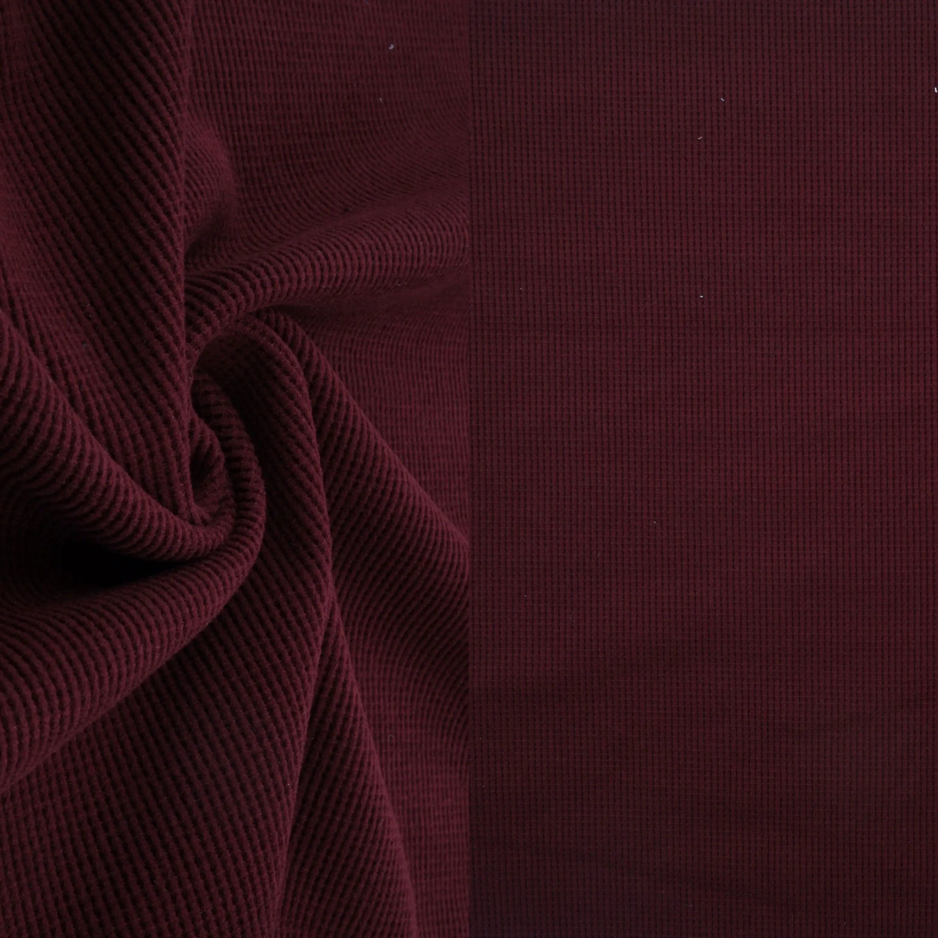 KNT4612 BURGUNDY BOTTOMS KNIT NO-PRINT PANTS SKIRTS SOLID-B STRETCH SWEATER SWEATSHIRT TOPS TUNICS WAFFLE