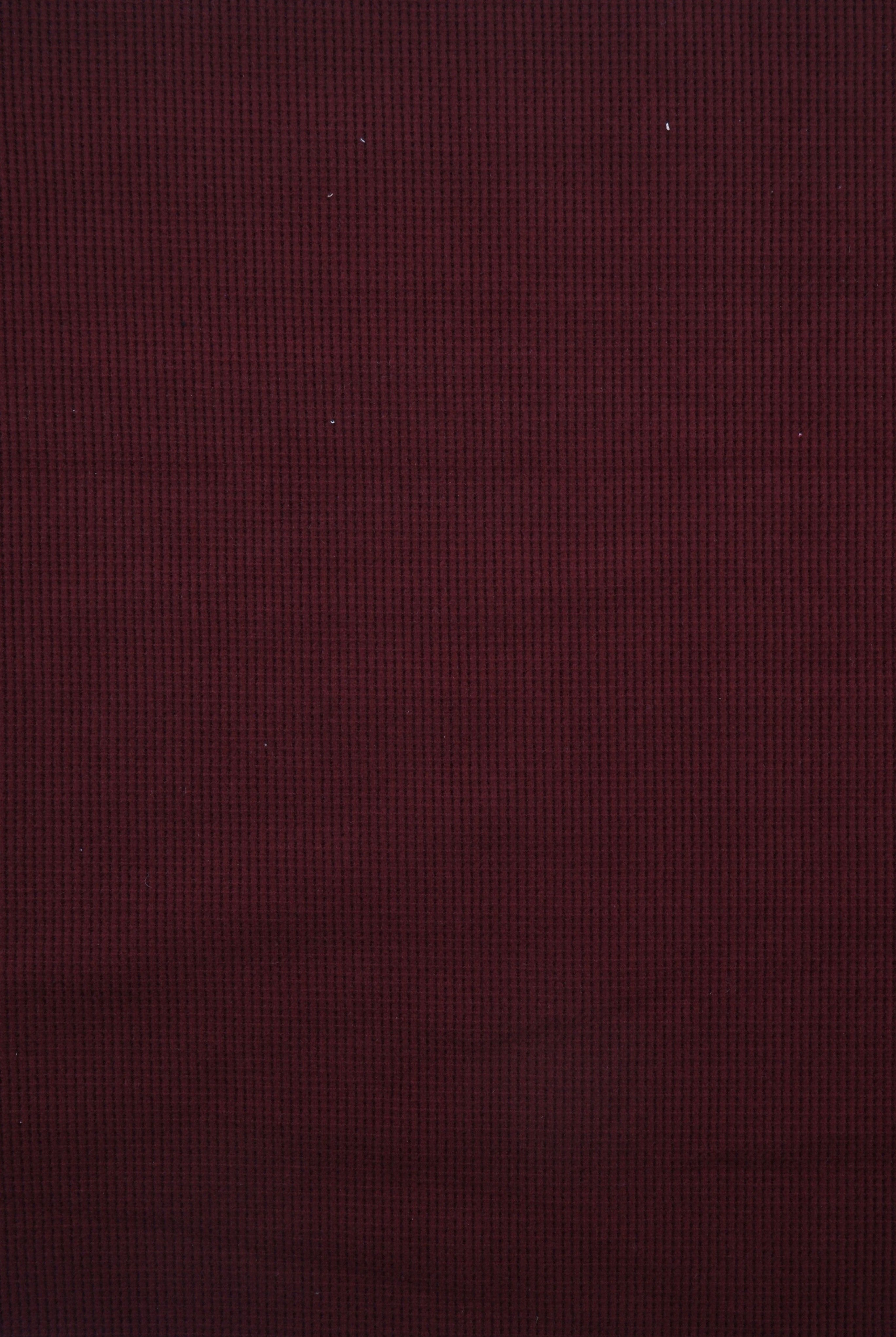 KNT4612 BURGUNDY BOTTOMS KNIT NO-PRINT PANTS SKIRTS SOLID-B STRETCH SWEATER SWEATSHIRT TOPS TUNICS WAFFLE