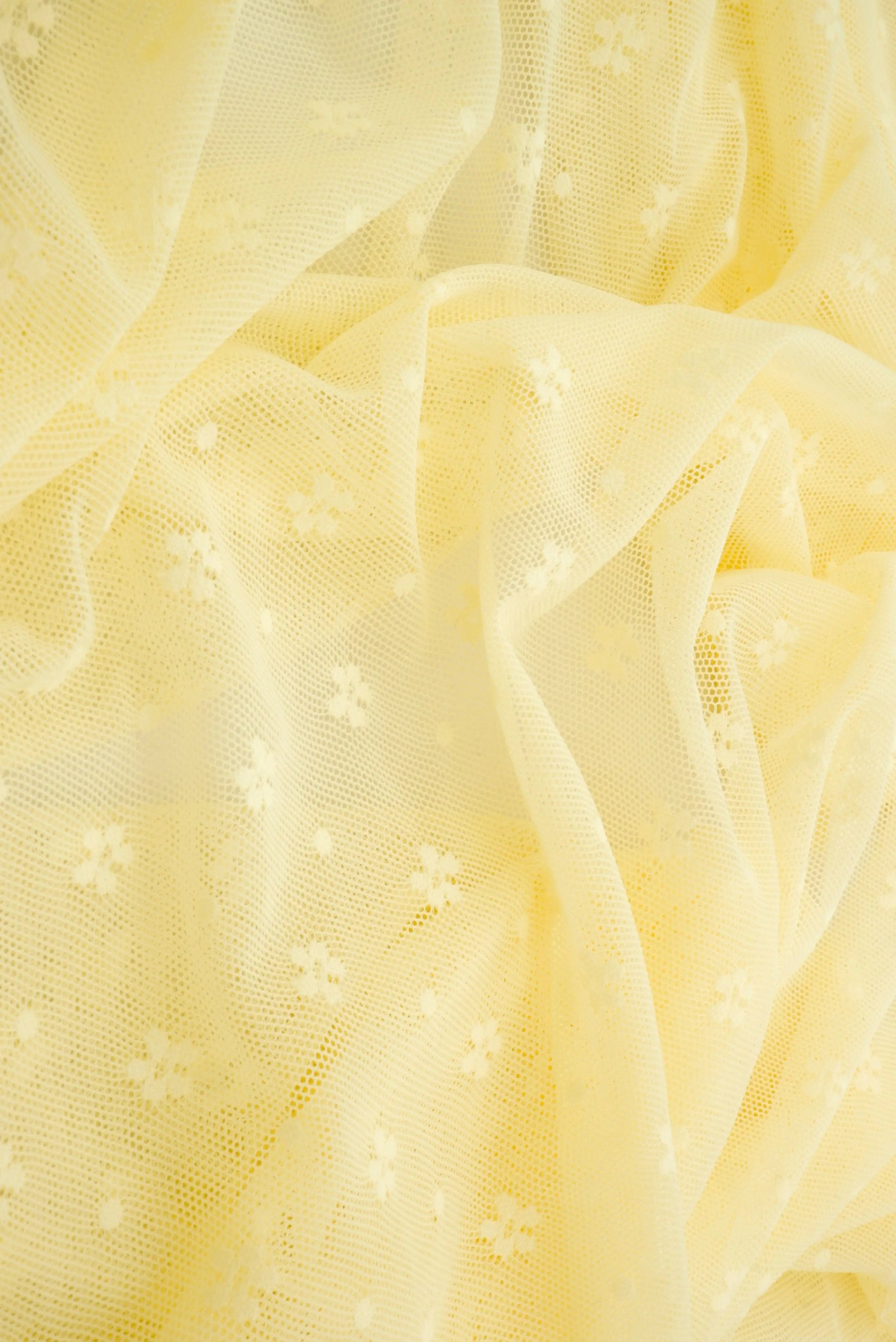 LACE-4658 YELLOW BUTTER BLOUSE BODYSUIT DRESS LACE NYLON SKIRTS SPANDEX TOPS TUNICS