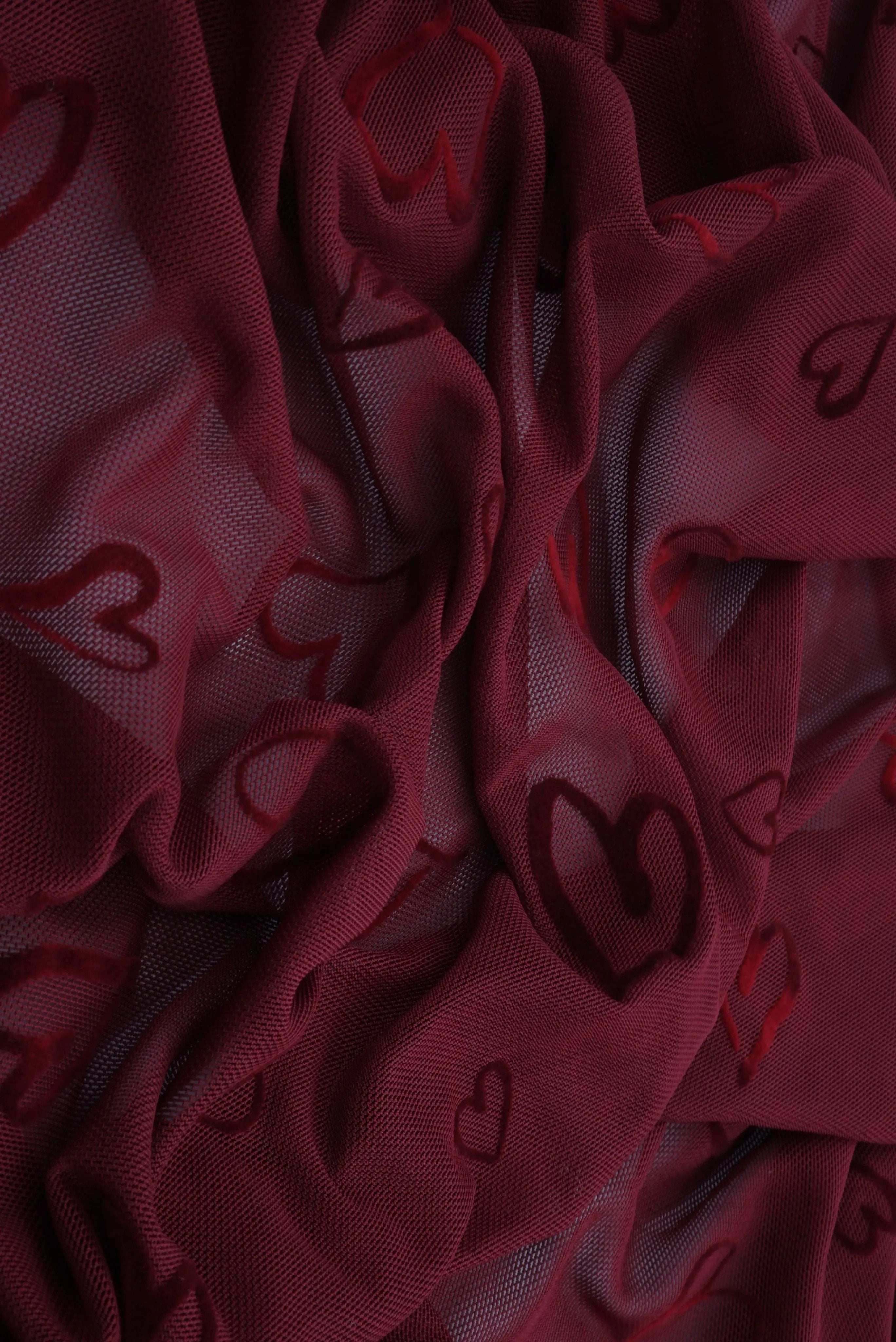 FLOCK-MS11550 BURGUNDY MESH