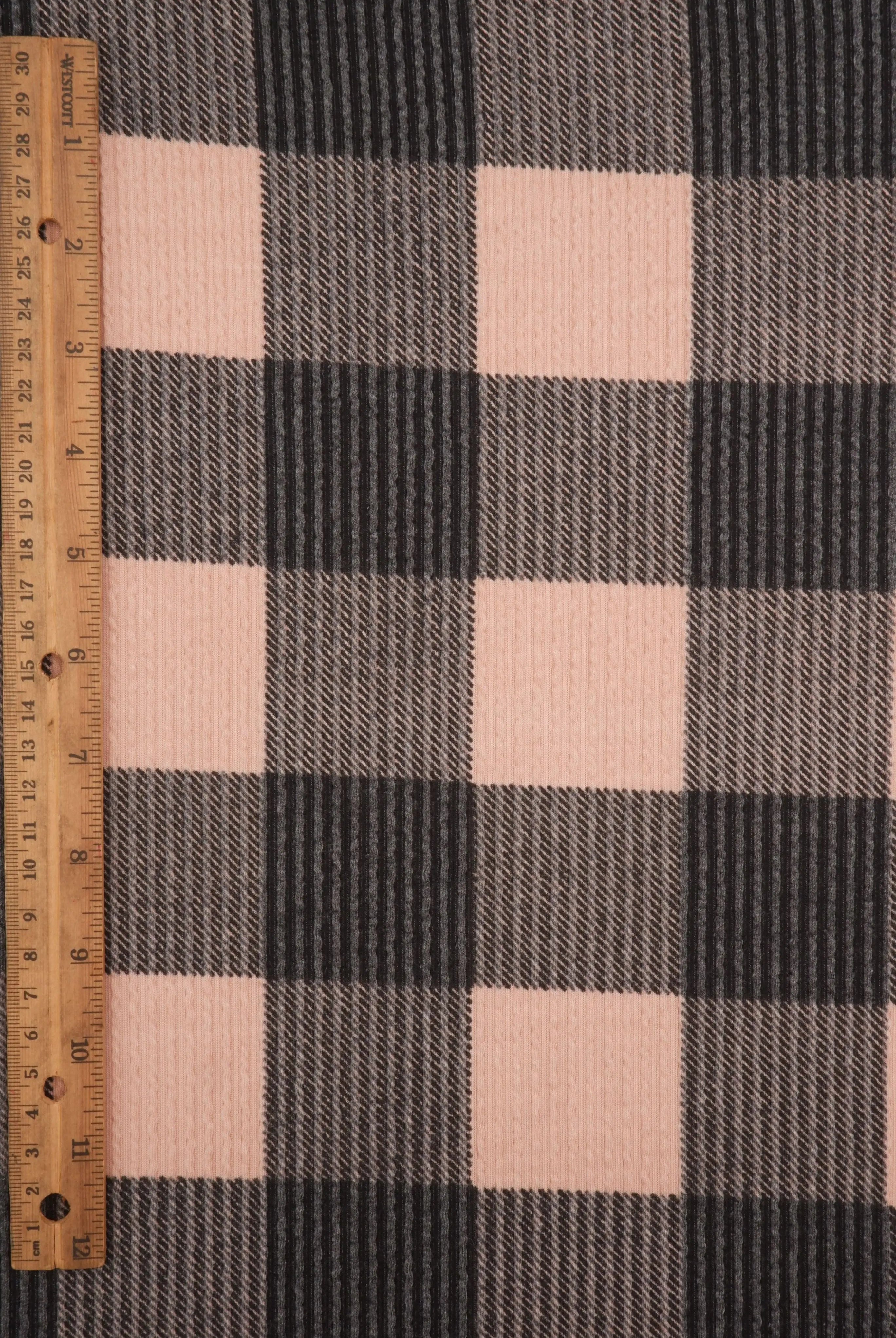 KNT4463-DU917 TAUPE/BLACK KNIT