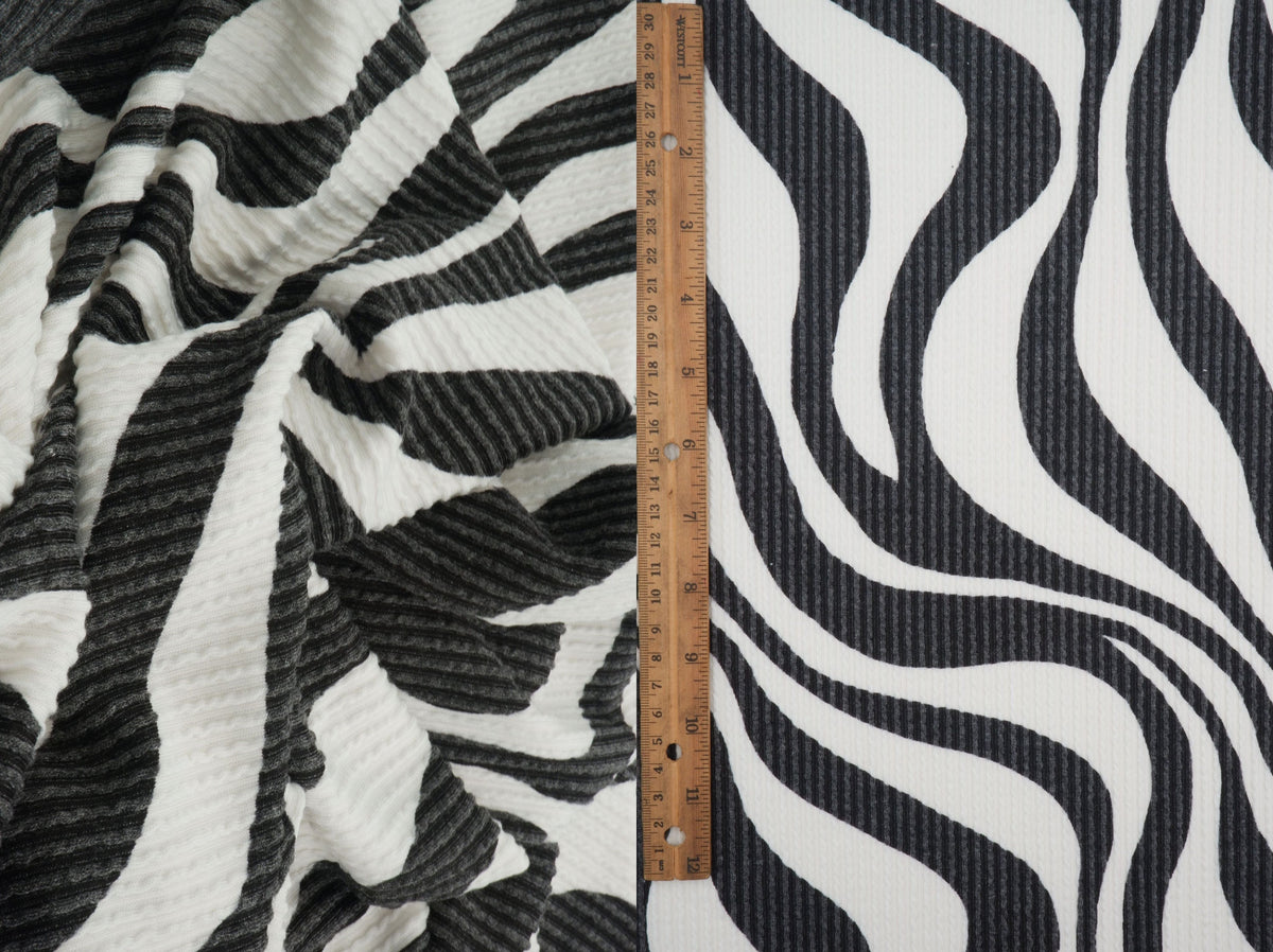 Double Knit Jacquard Zebra Fabric KNT4463-MS10129 - Fabric Selection WS