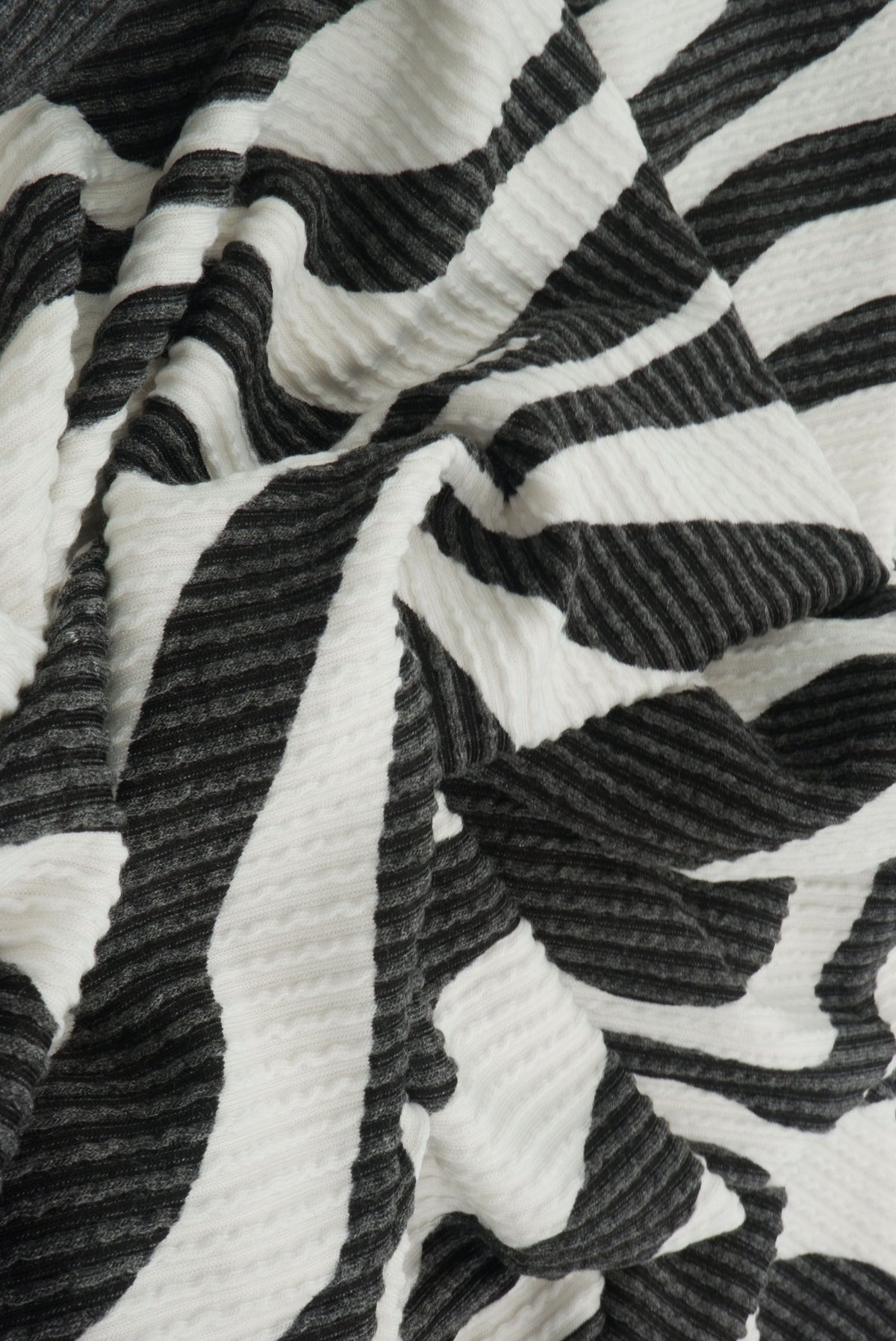 Double Knit Jacquard Zebra Fabric KNT4463-MS10129 - Fabric Selection WS
