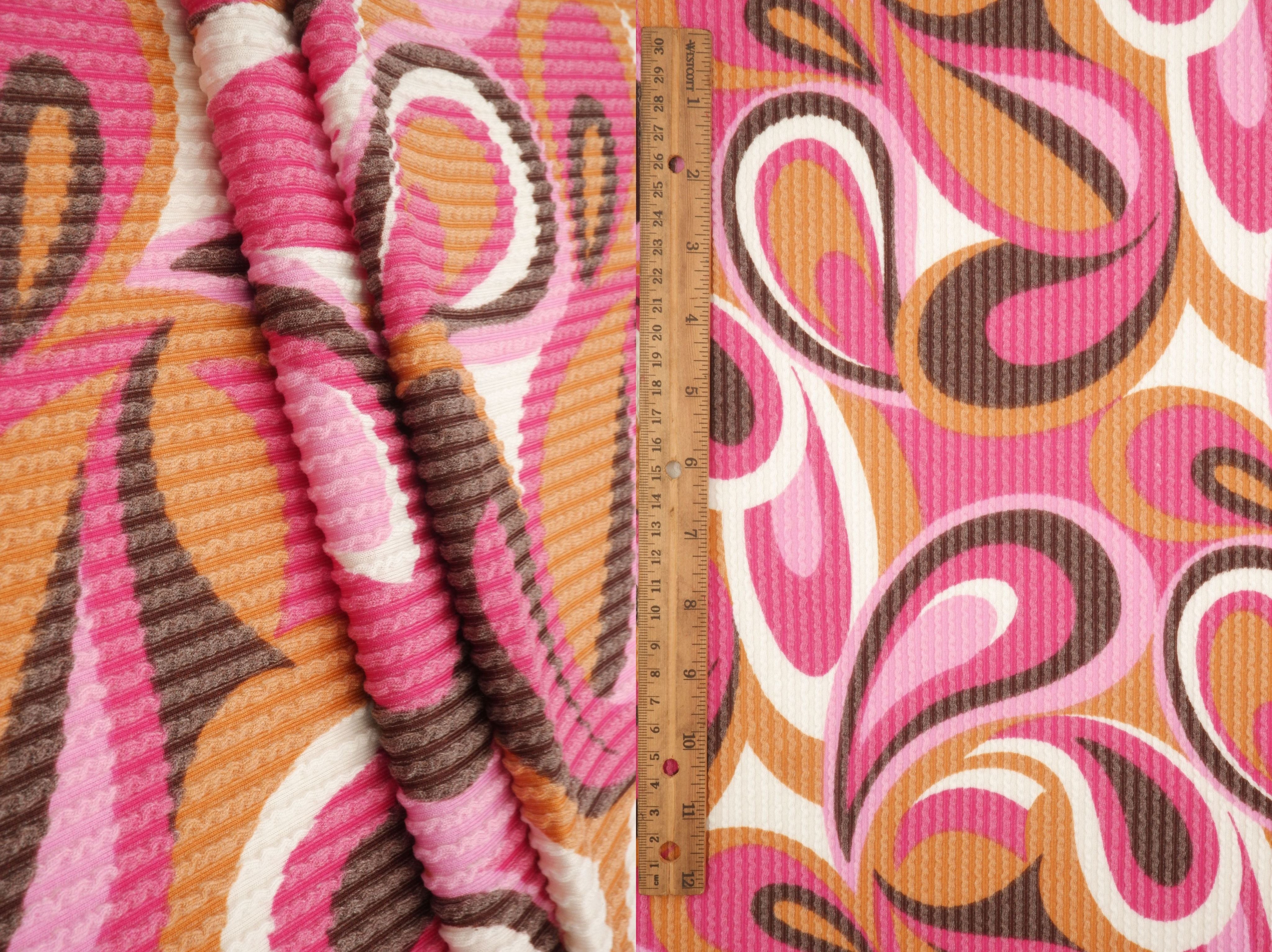 Double Knit Jacquard Paisley Fabric KNT4463-SE80904 - Fabric Selection WS