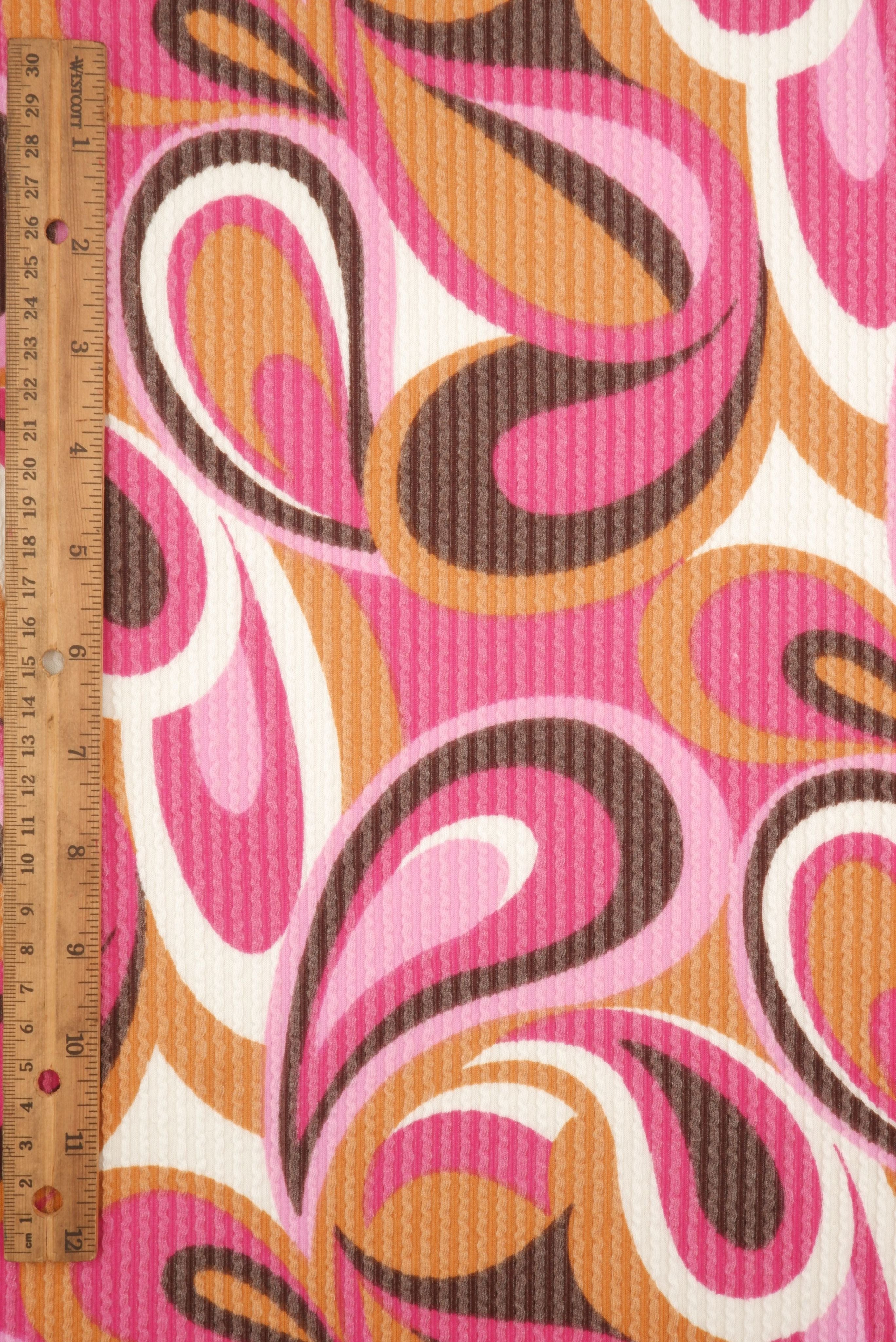 Double Knit Jacquard Paisley Fabric KNT4463-SE80904 - Fabric Selection WS