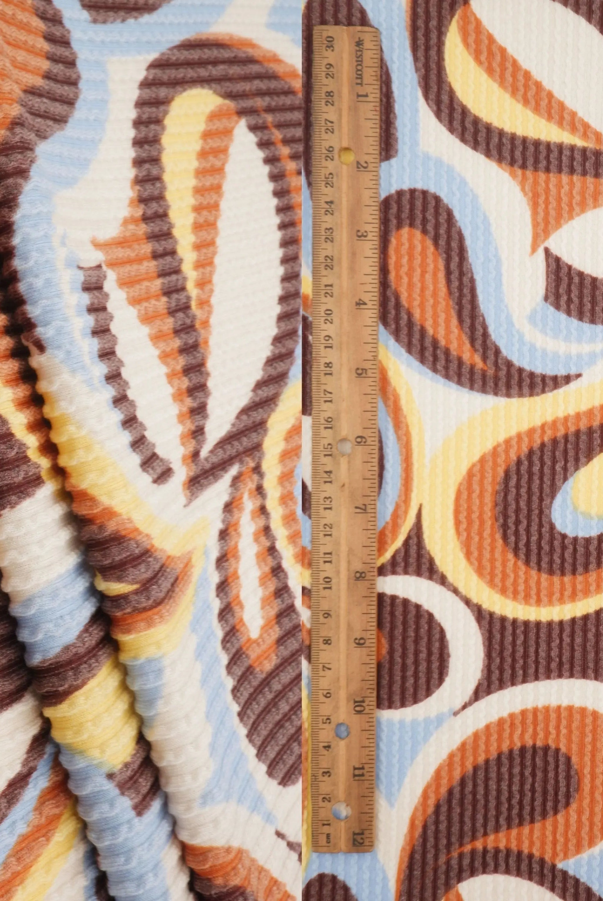 KNT4463-SE80904 BLUE/BROWN KNIT