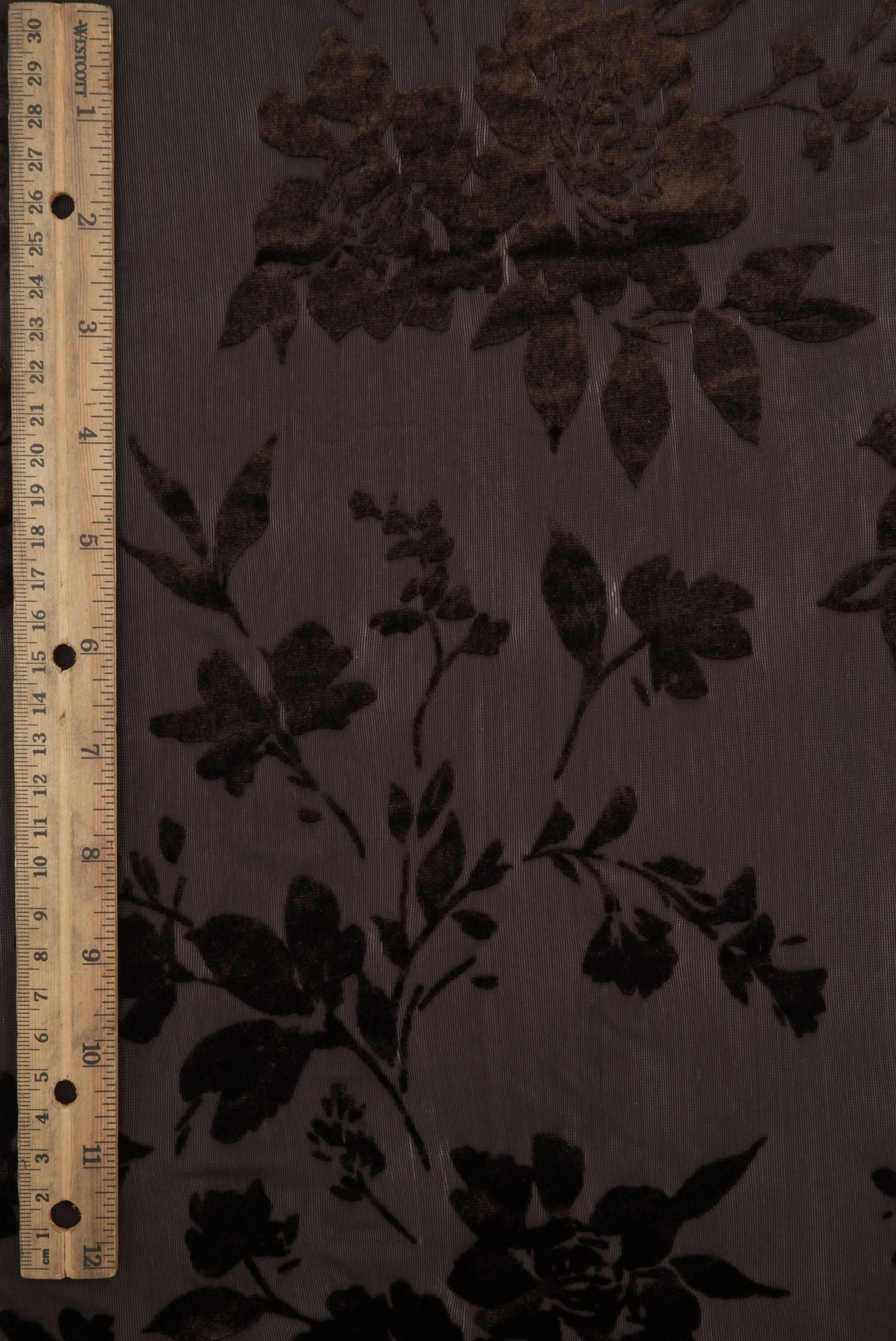 Floral Velvet Burnout Stretch Knit Fabric - KNT3869-MS11375 - Fabric Selection WS