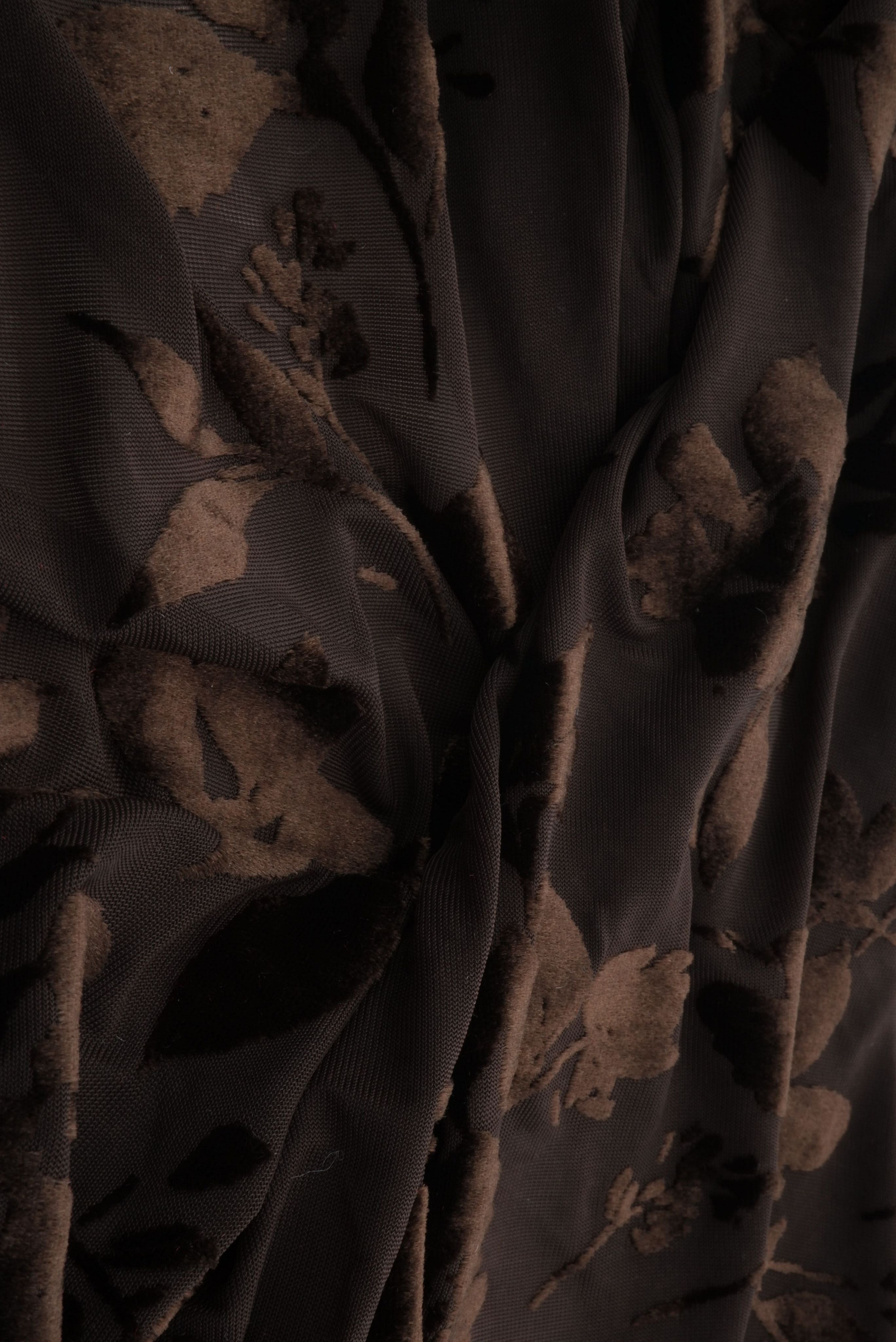 Floral Velvet Burnout Stretch Knit Fabric - KNT3869-MS11375 - Fabric Selection WS