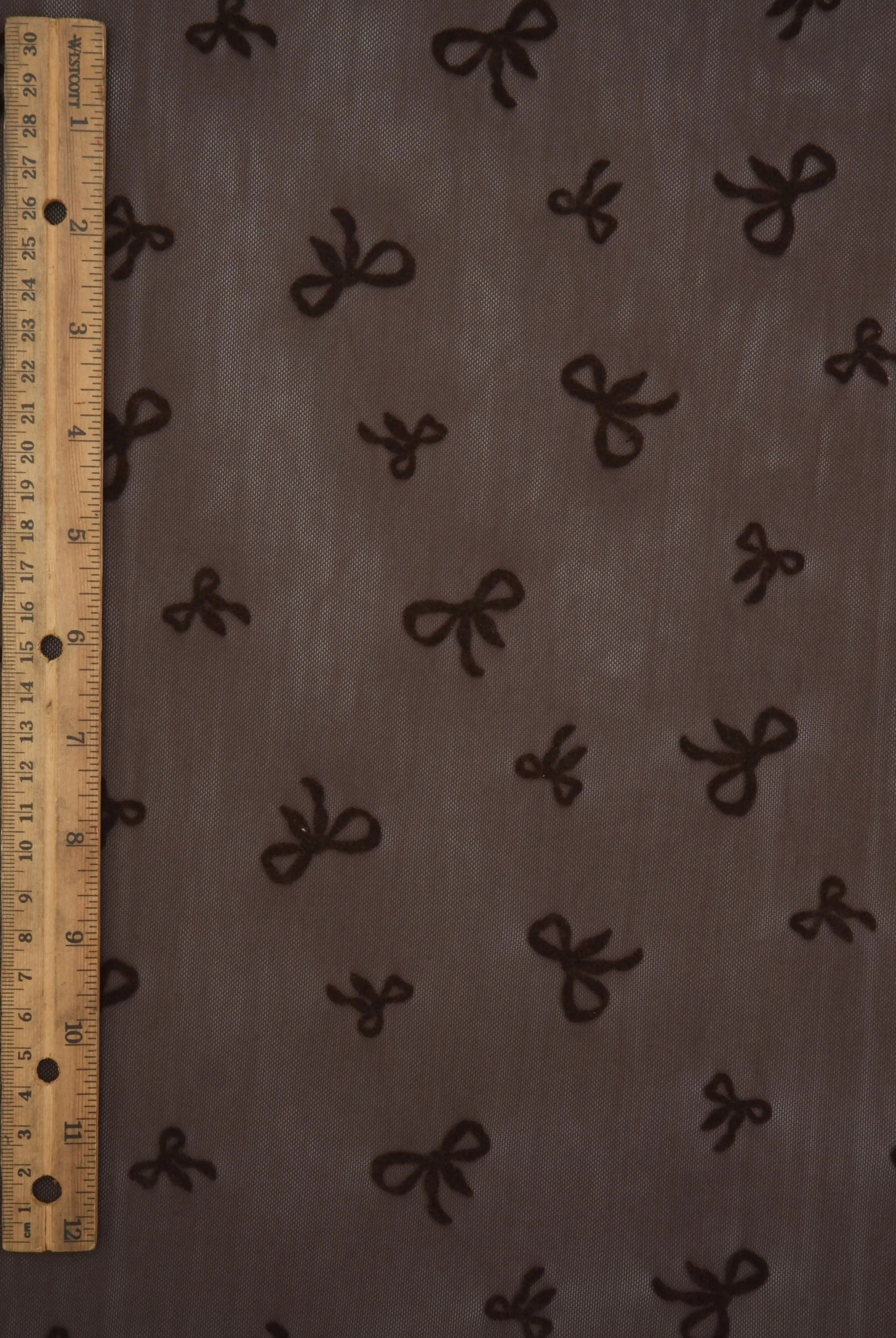 FLOCK-MS11411 BROWN BLOUSE BODYSUIT BOTTOMS BOW CAMI DRESS FLOCKING LOUNGEWEAR MESH POLYESTER PRINT SPANDEX STRETCH TOPS