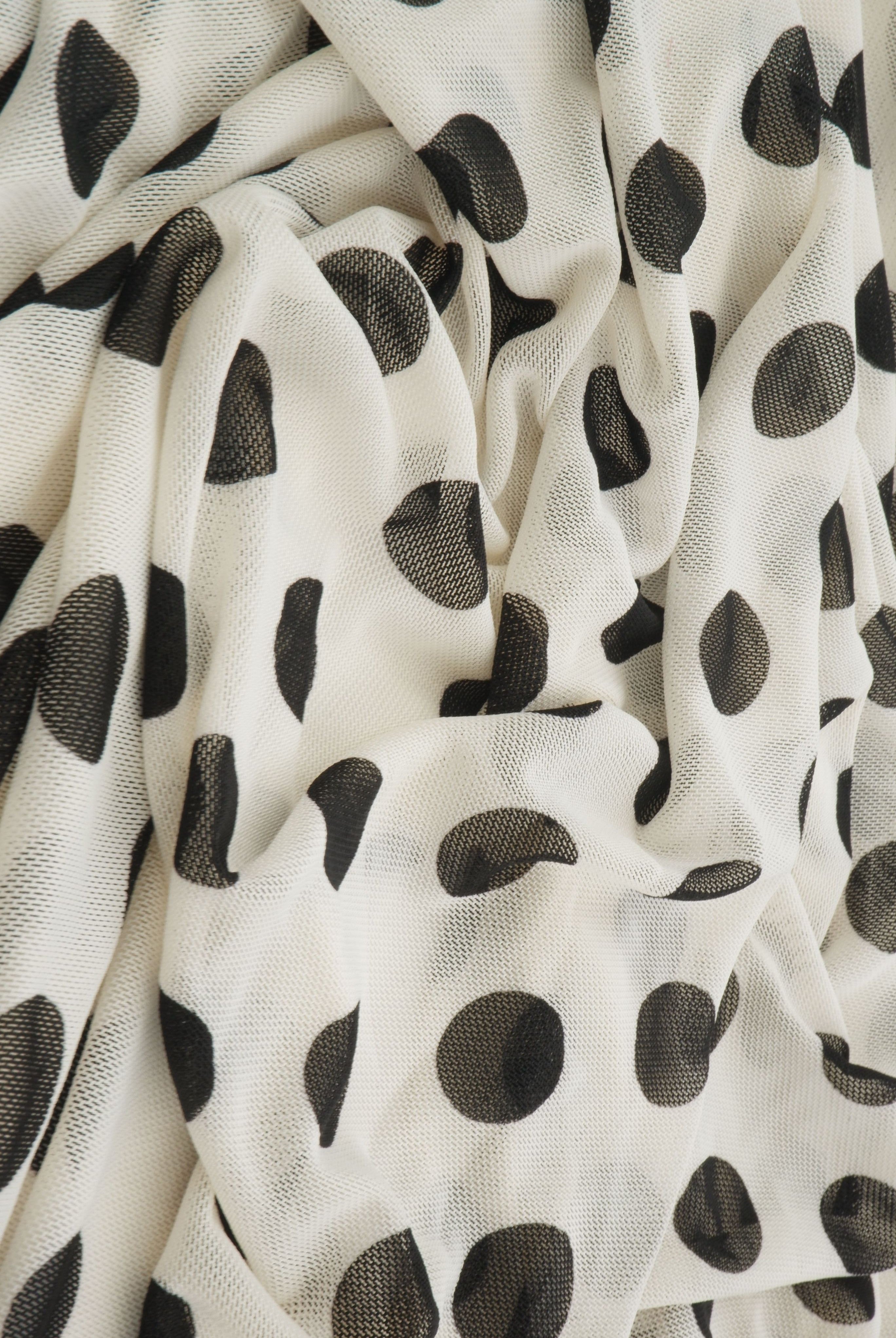 MESH-DU1665 IVORY/BLACK MESH