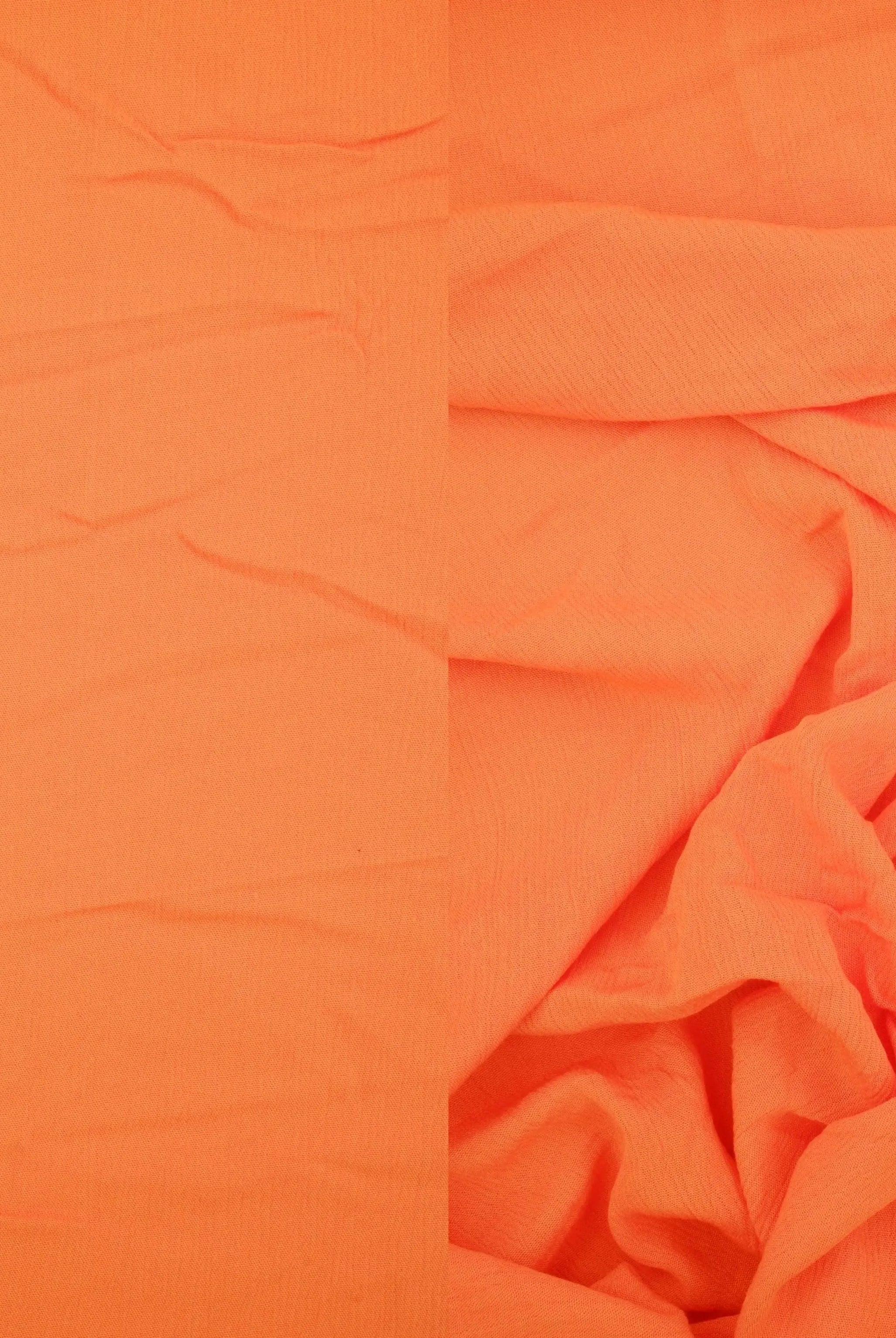 CRP3143 ORANGE BLOUSE BOTTOMS CAMI CREPON DRESS NO-PRINT OUTERWEAR RAYON SKIRTS SOLID T-SHIRT TOPS TUNICS WOVEN