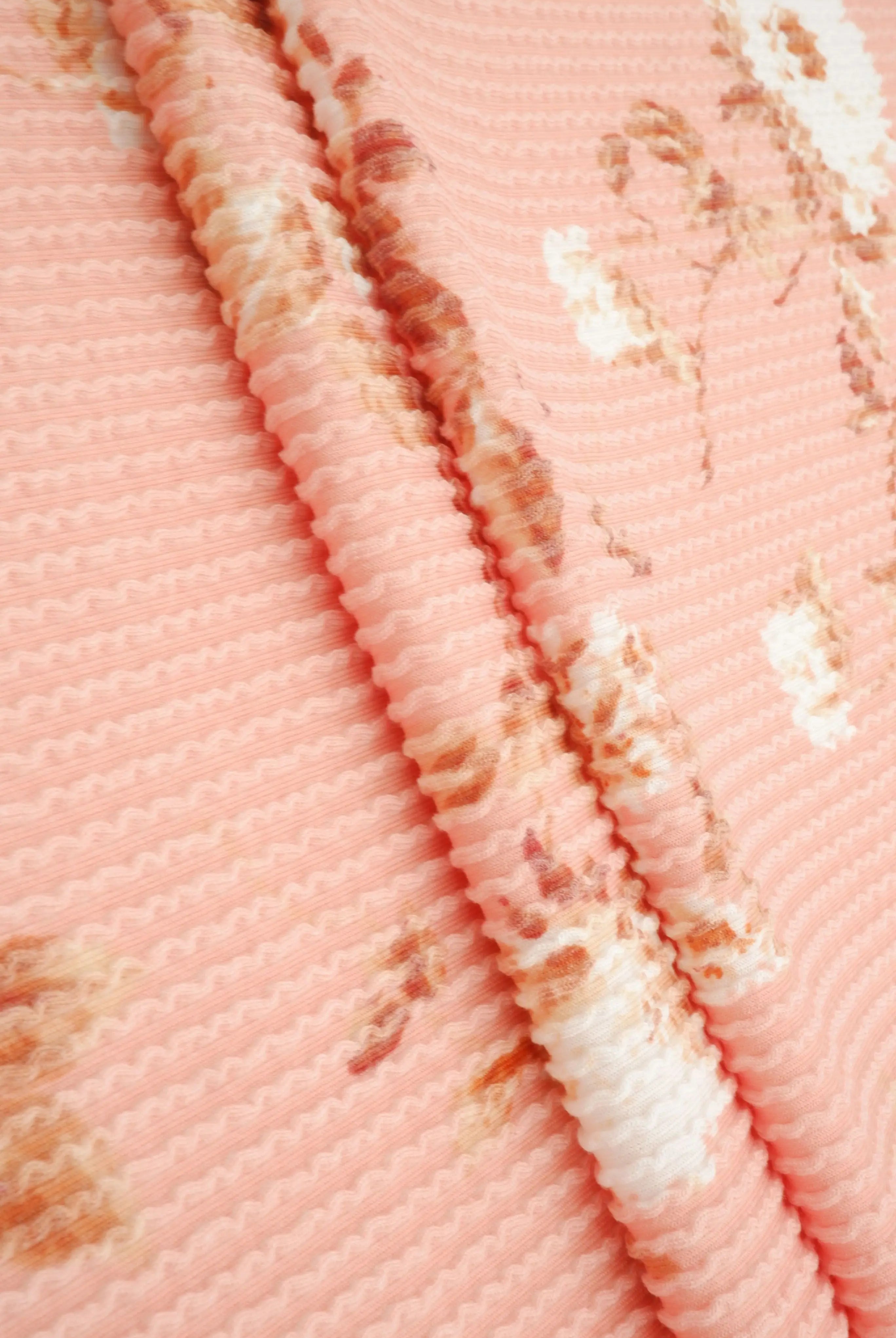 KNT4463-MS11153 CORAL ACTIVEWEAR BOTTOMS DOUBLE KNIT DRESS FLOWER JACQUARD PANTS POLYESTER RAYON RIB SKIRTS SOLID SPANDEX STRETCH URBAN