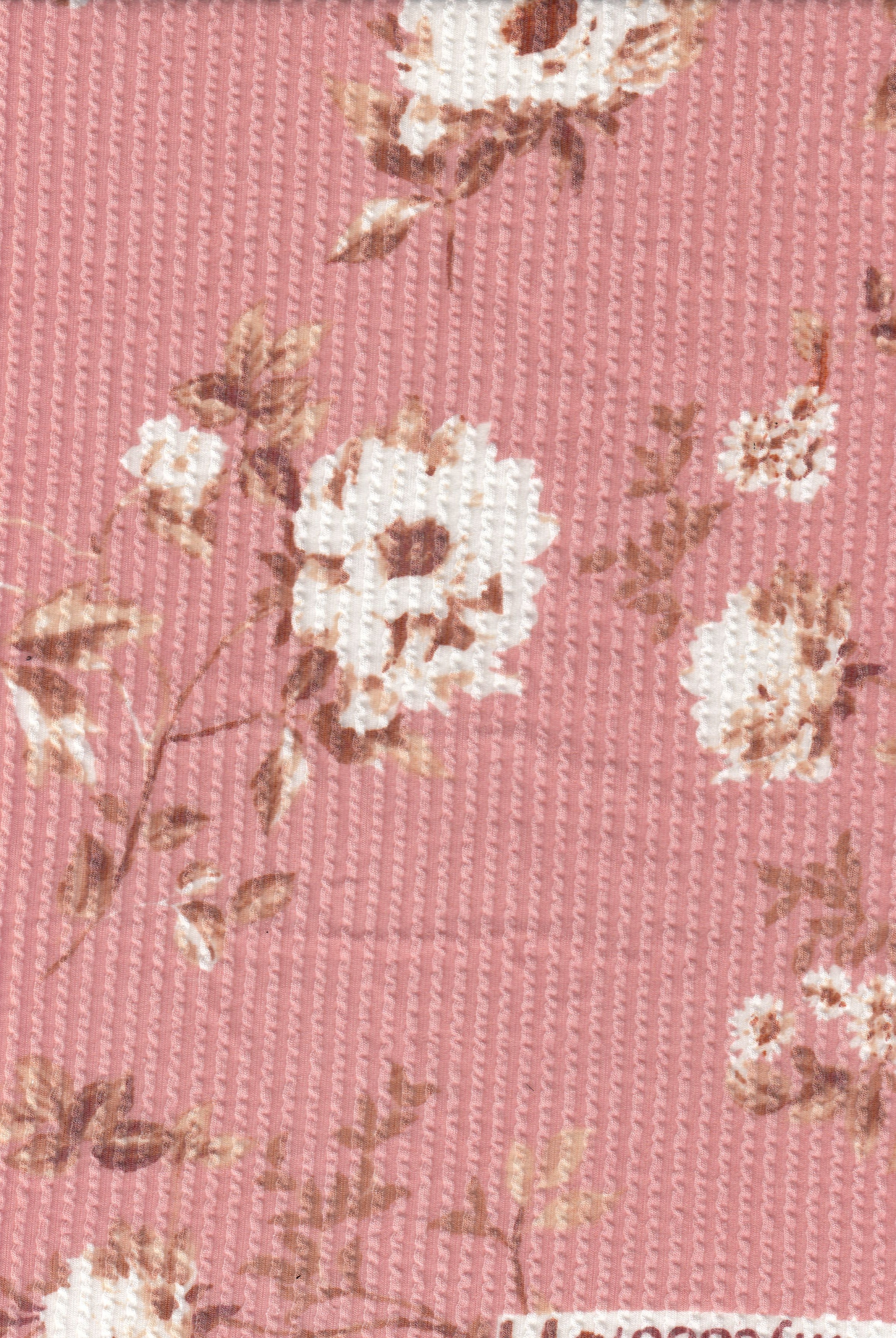 KNT4463-MS11153 CORAL ACTIVEWEAR BOTTOMS DOUBLE KNIT DRESS FLOWER JACQUARD PANTS POLYESTER RAYON RIB SKIRTS SOLID SPANDEX STRETCH URBAN