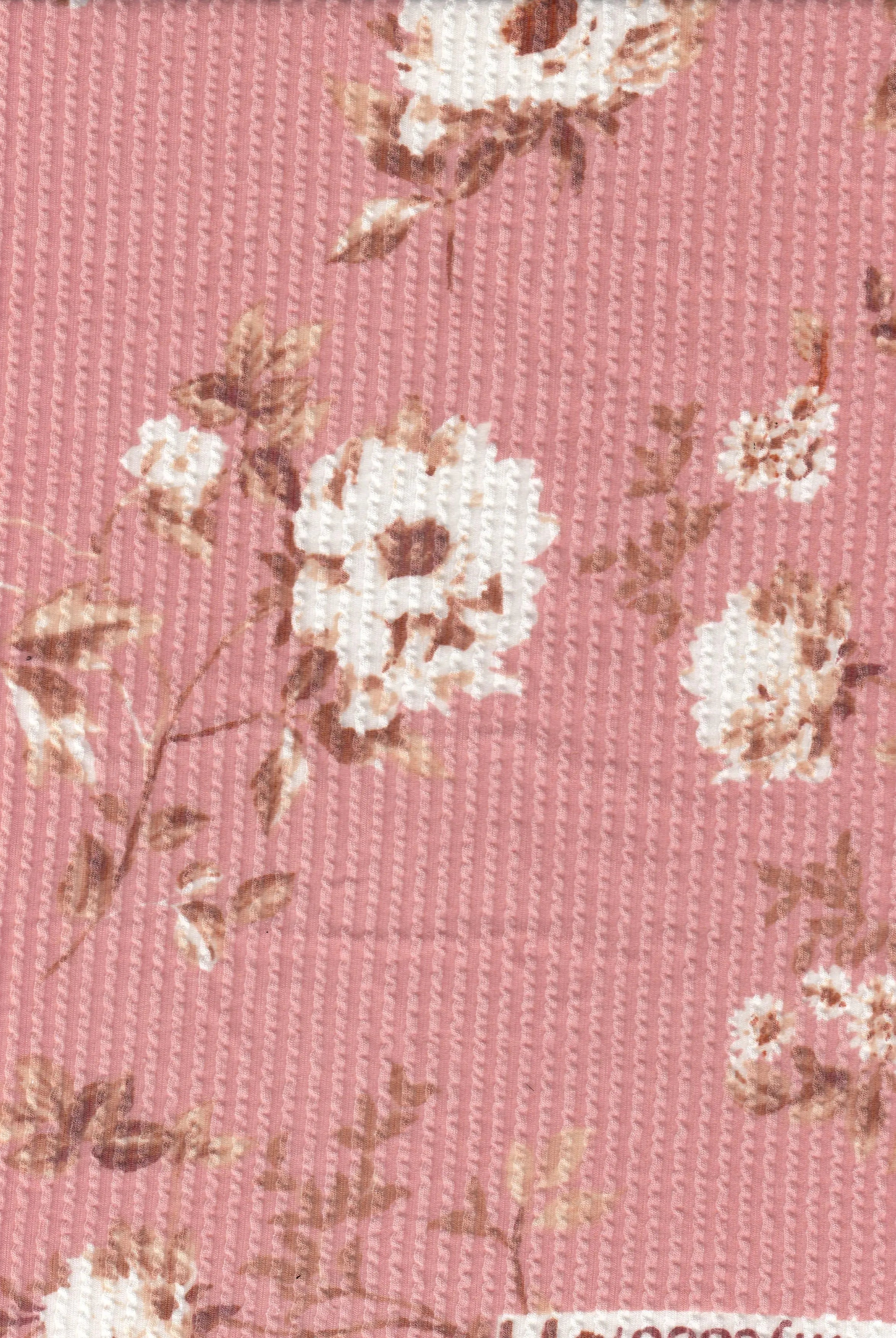 KNT4463-MS11153 CORAL ACTIVEWEAR BOTTOMS DOUBLE KNIT DRESS FLOWER JACQUARD PANTS POLYESTER RAYON RIB SKIRTS SOLID SPANDEX STRETCH URBAN