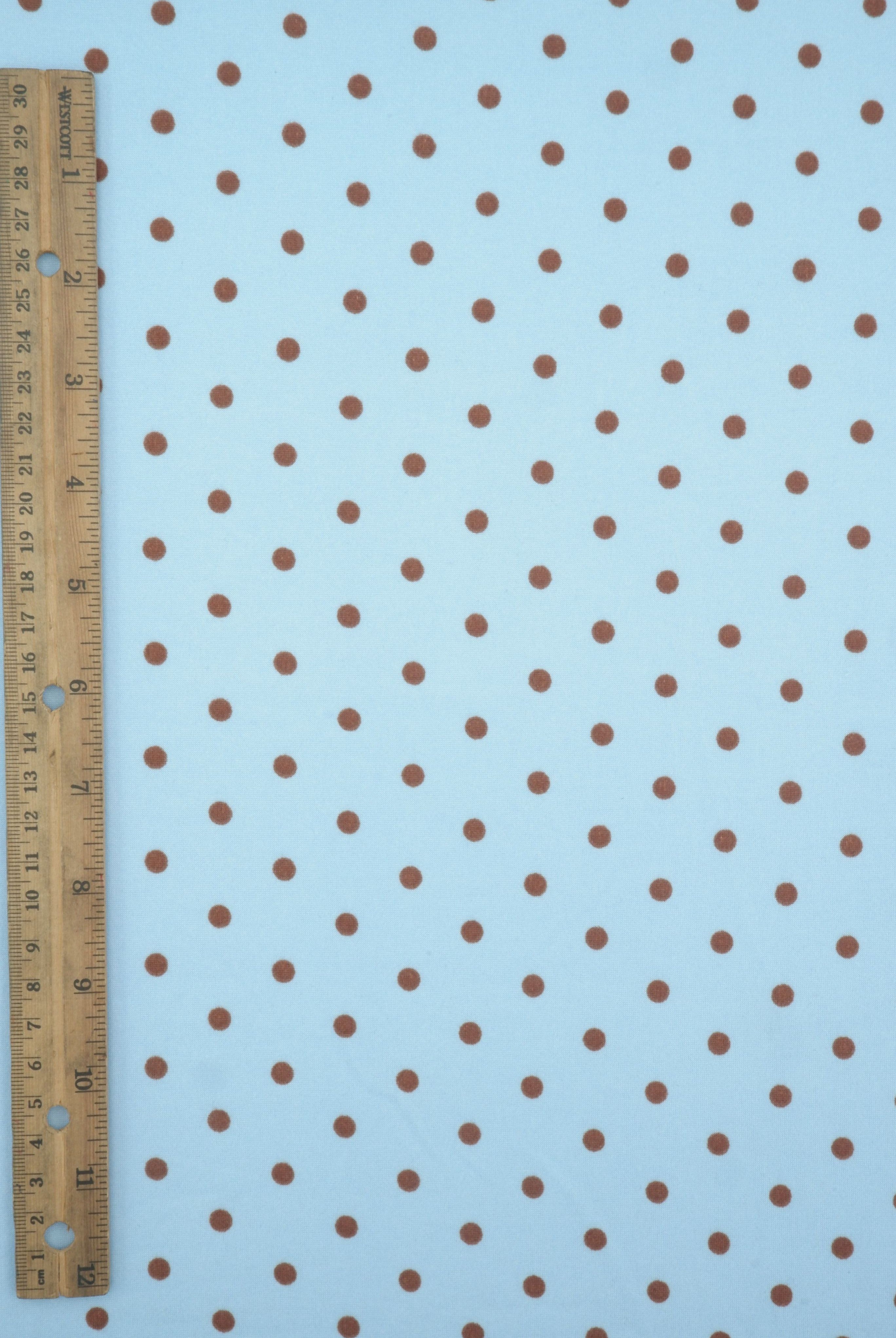 KNT4520-MS11654 BLUE/BROWN BOTTOMS DRESS DTY BRUSHED KNIT POLYESTER SPANDEX T-SHIRT TOPS