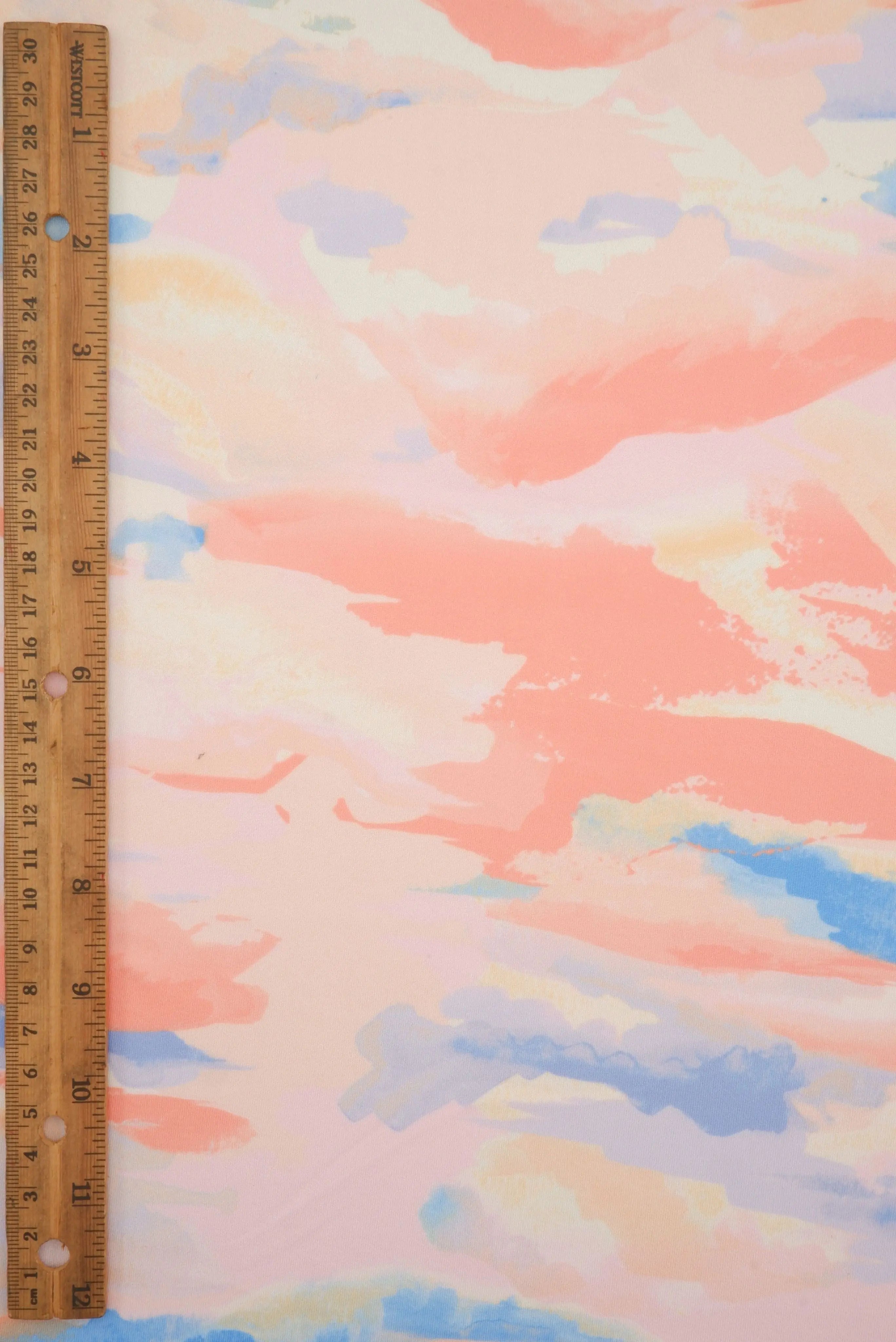 KNT4498-MS11384 PEACH/BLUE KNIT