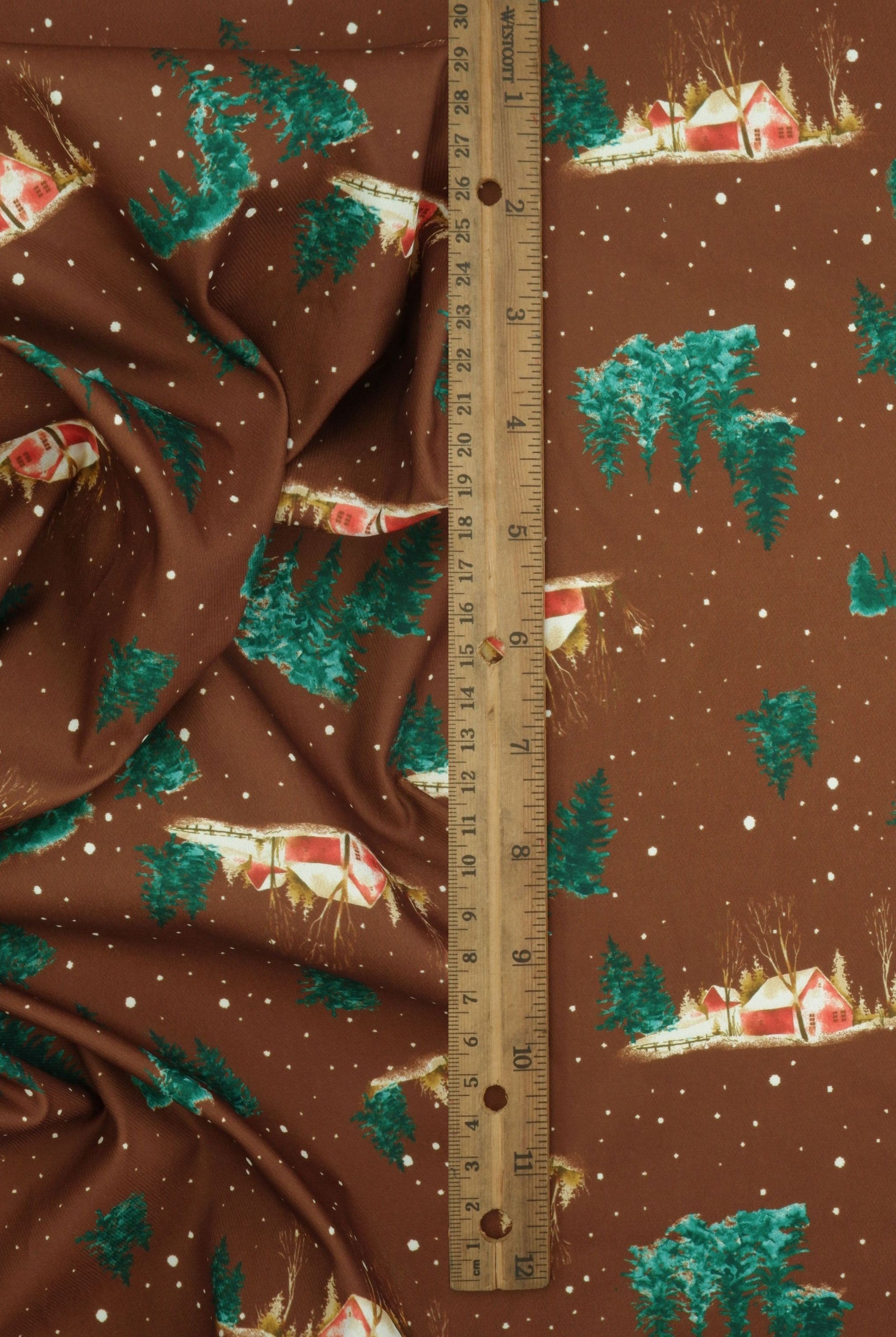 DPOP7704-M11735 BROWN BOTTOMS DIGITAL PRINT LOUNGEWEAR PANTS T-SHIRT TOPS WOVEN