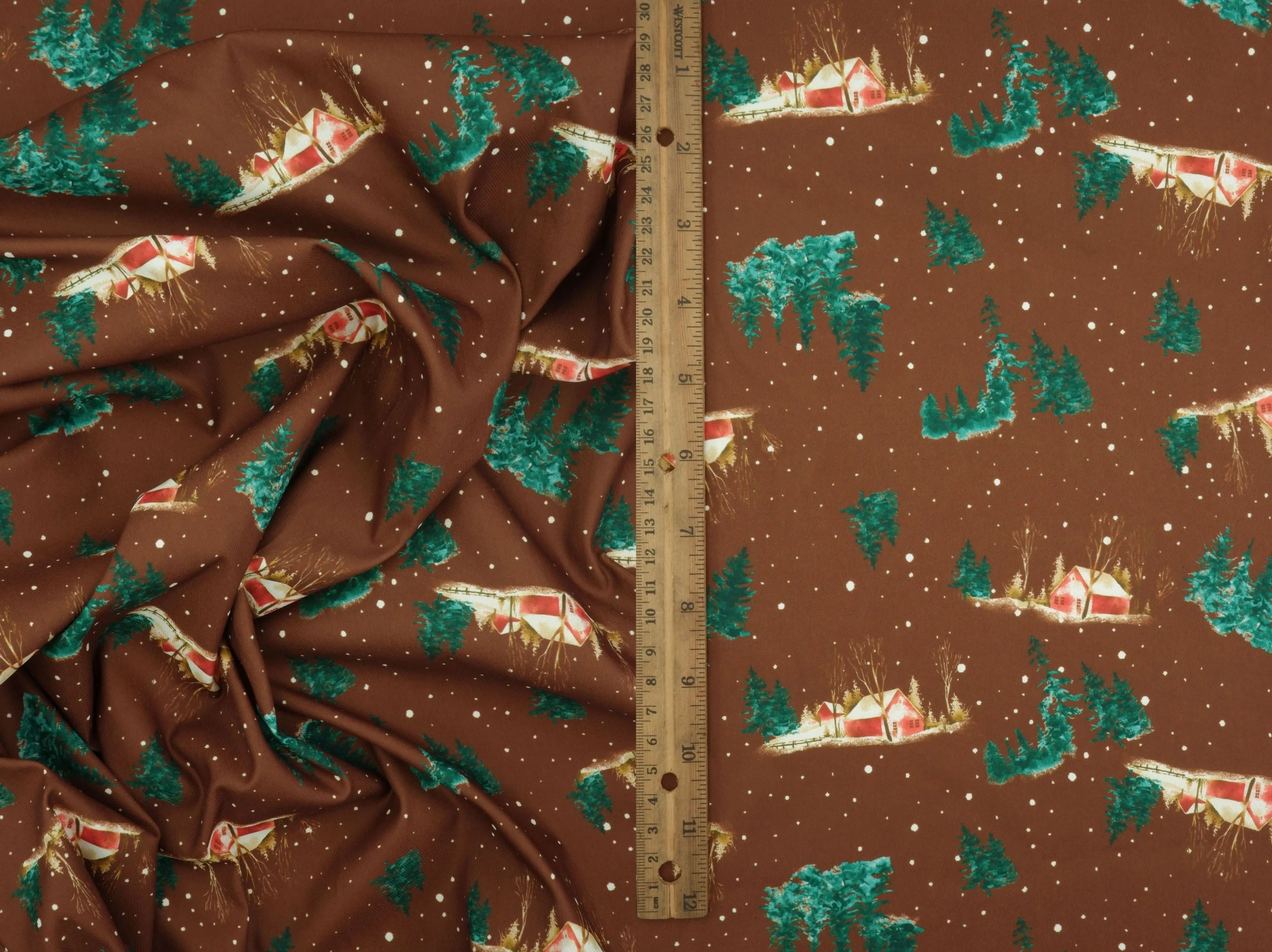 DPOP7704-M11735 BROWN BOTTOMS DIGITAL PRINT LOUNGEWEAR PANTS T-SHIRT TOPS WOVEN