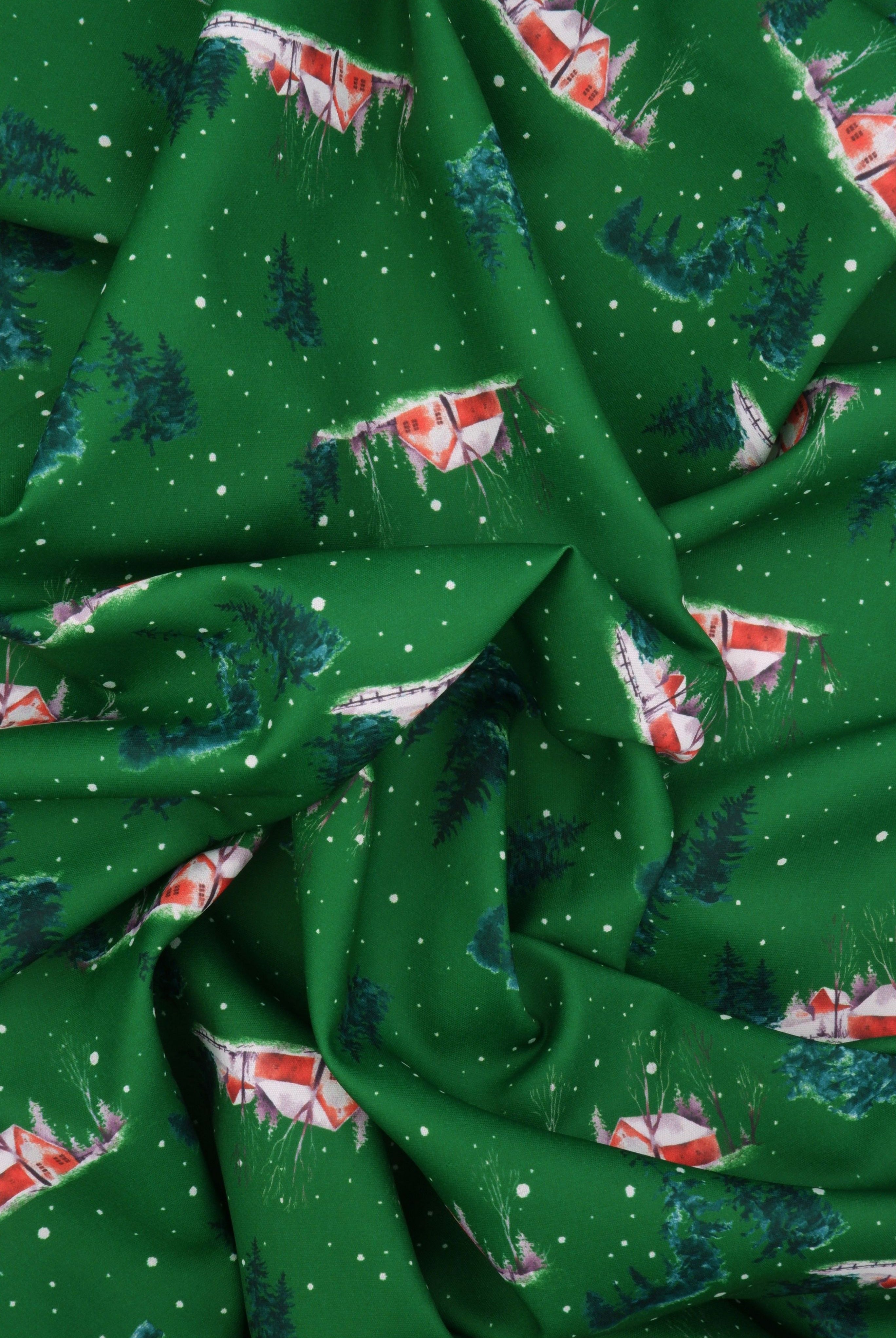 DPOP7704-M11735 GREEN BOTTOMS DIGITAL PRINT LOUNGEWEAR PANTS T-SHIRT TOPS WOVEN