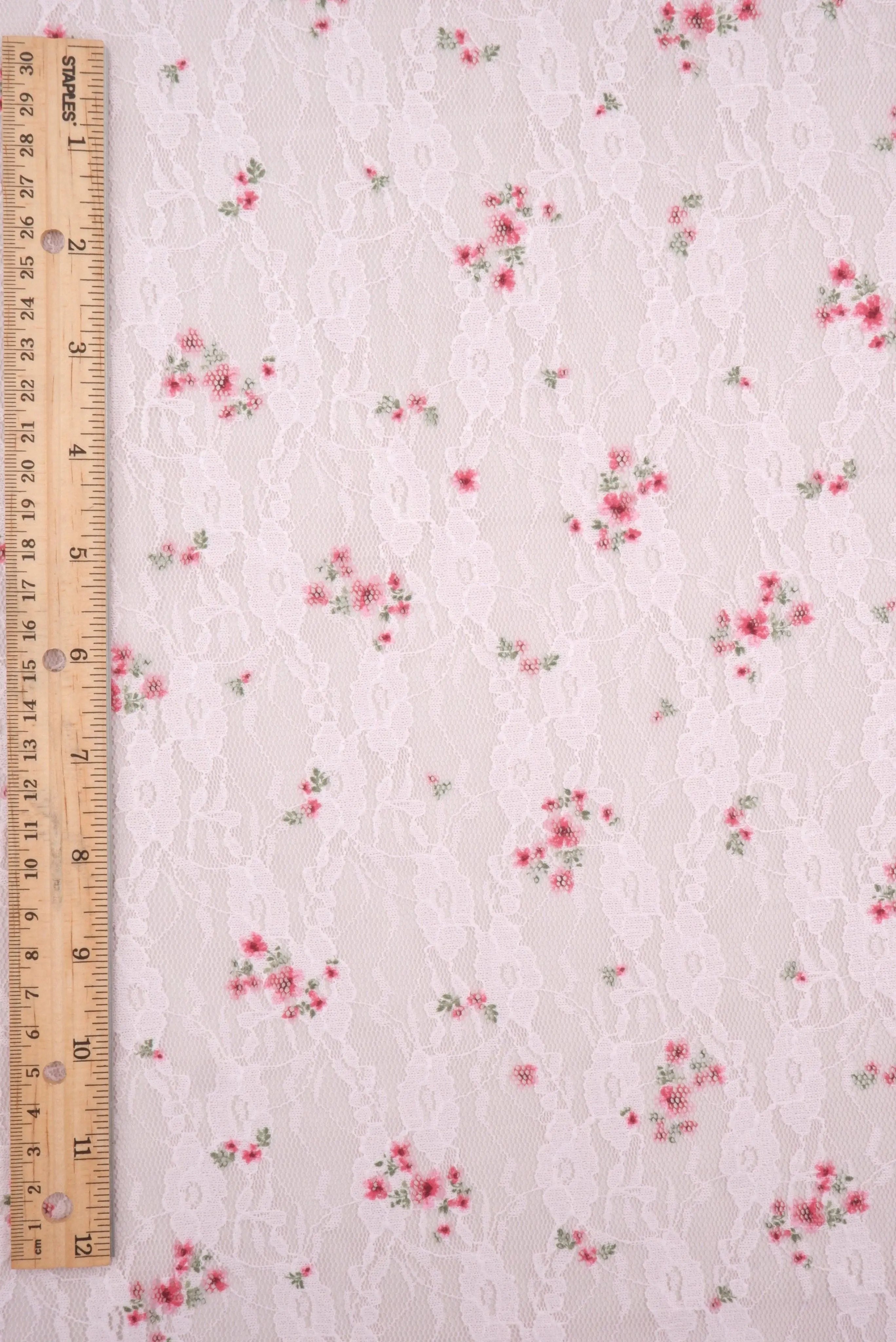 LACE4481-M11721 PINK BLOUSE BOTTOMS CAMI DIGITAL PRINT DITSY DRESS LACE POLYESTER SKIRTS SPANDEX TOPS