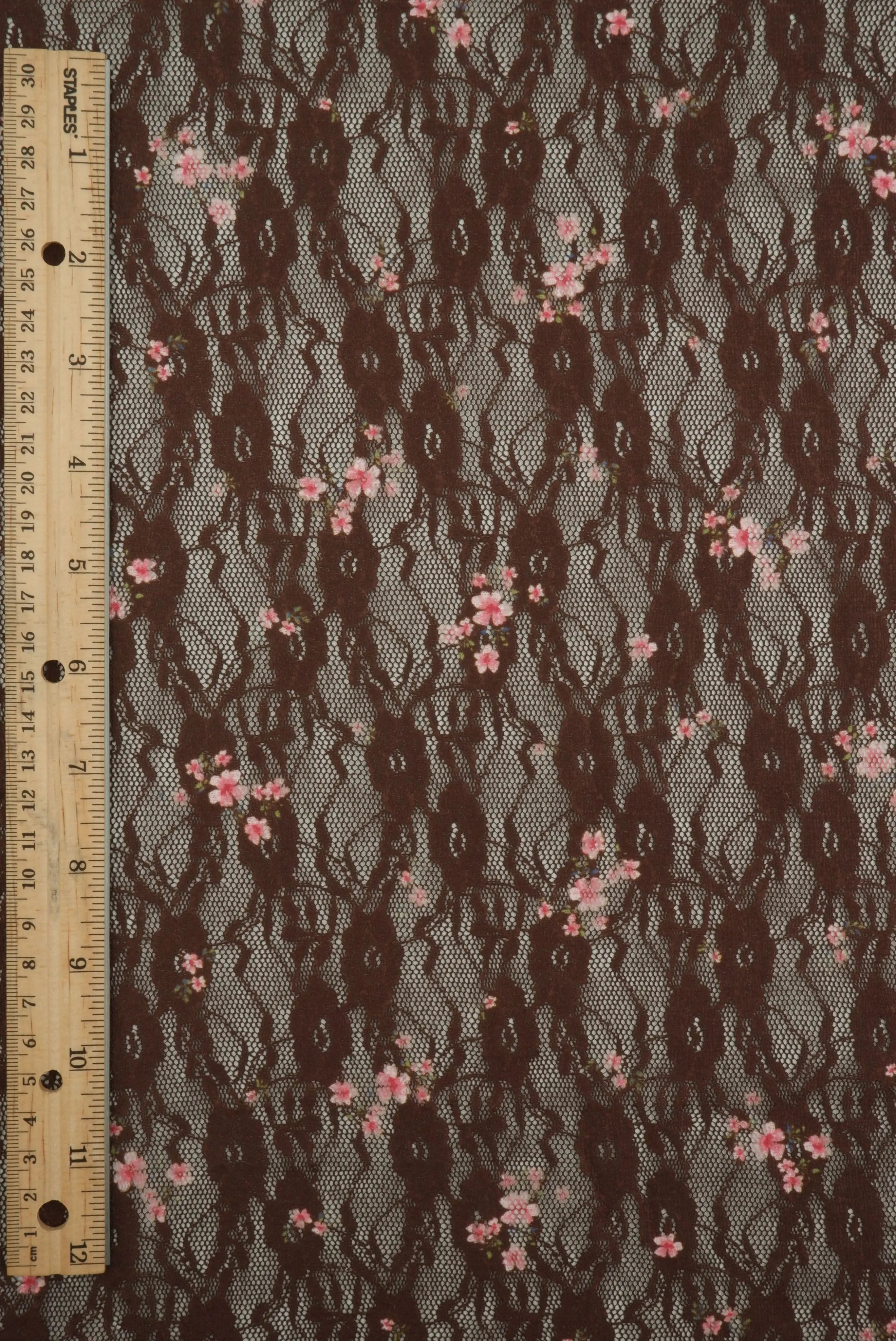 LACE4481-M11721 BROWN BLOUSE BOTTOMS CAMI DIGITAL PRINT DITSY DRESS LACE POLYESTER SKIRTS SPANDEX TOPS