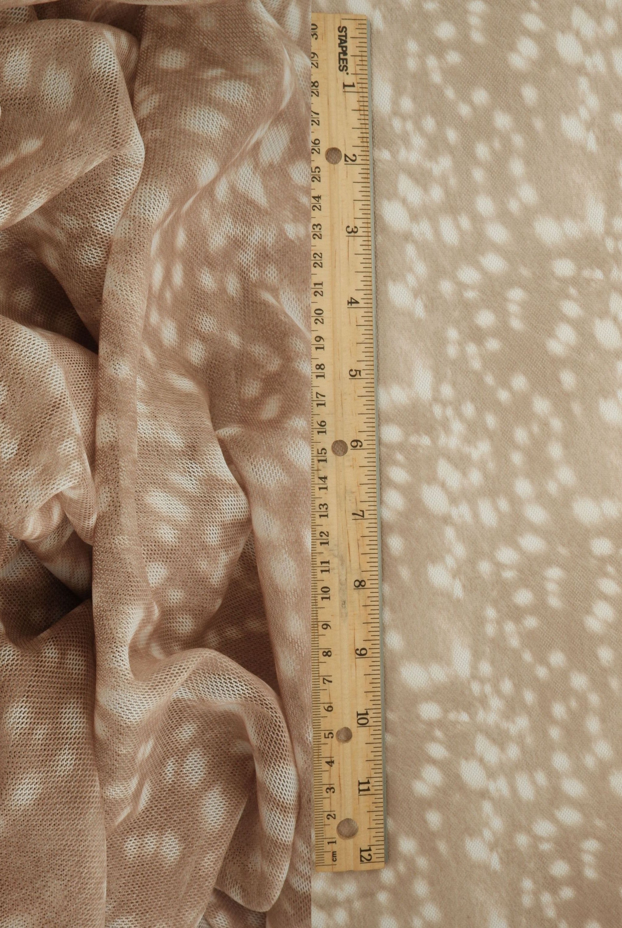MESH-MS11748 TAN ANIMAL BLOUSE BODYSUIT BOTTOMS CAMI DIGITAL PRINT DRESS MESH POLYESTER SKIRTS SPANDEX TOPS