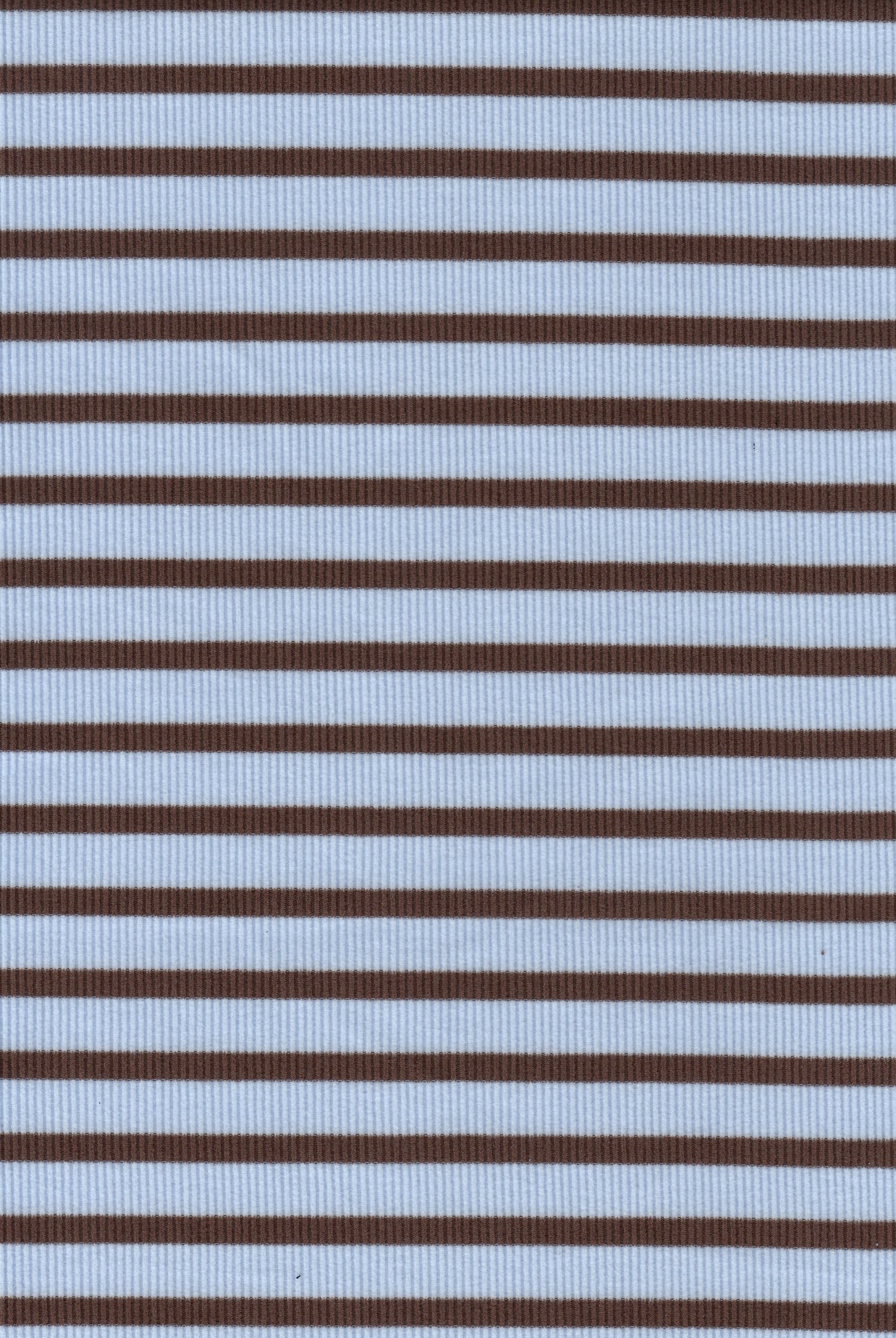 KNT4586 BLUE LT/BROWN BLOUSE BOTTOMS CAMI DRESS FLEECE KNIT LOUNGEWEAR POLYESTER RIBBED 2X2 SKIRTS SPANDEX STRETCH STRIPE SWEATSHIRT TOPS TUNICS
