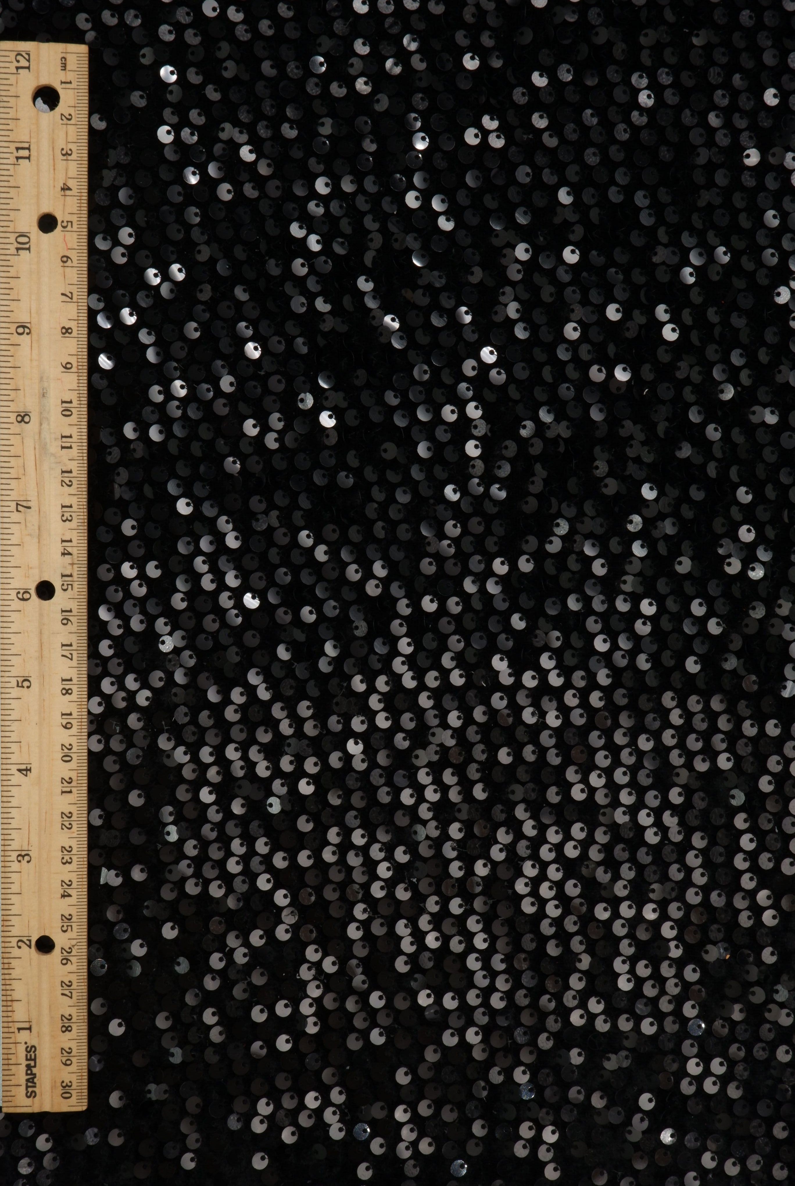 SEQ-2324 BLACK KNIT SEQUINS