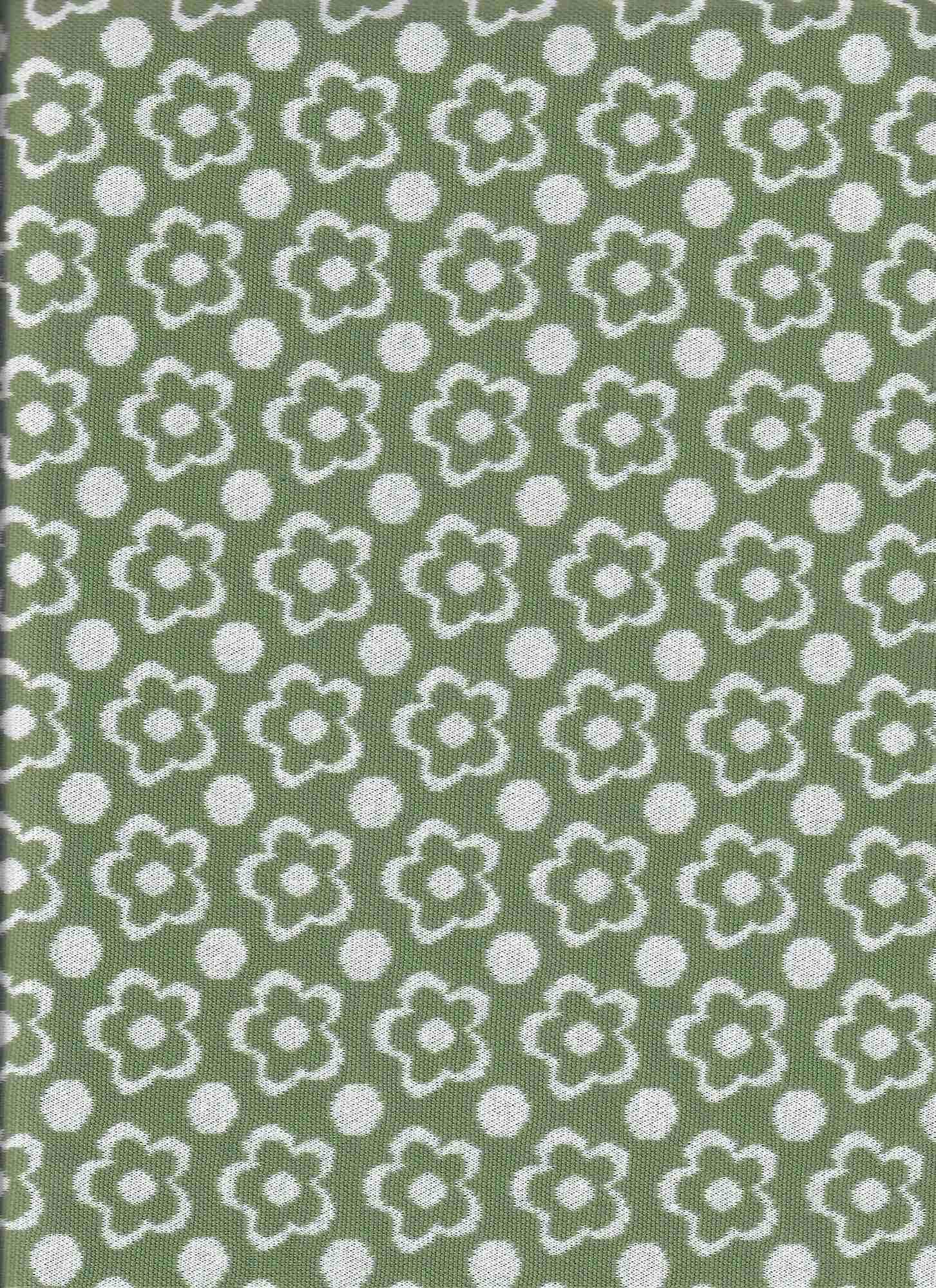 KNT4443 SAGE DK FLOWER BOTTOMS DOUBLE KNIT DRESS FLORAL JACQUARD OUTERWEAR PANTS POLYESTER SKIRTS SOLID SPANDEX STRETCH YARN DYED