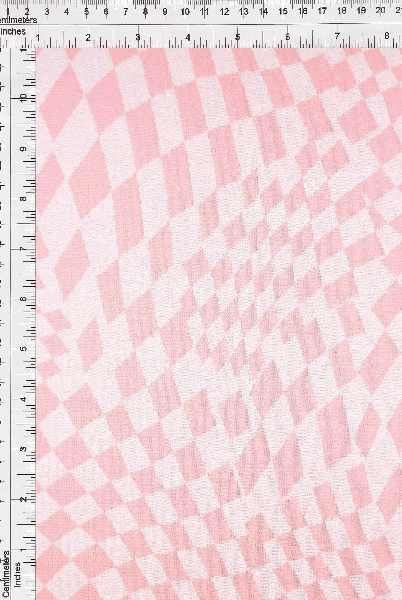 KNT4438 PINK CHECKERED DOUBLE KNIT DRESS JACQUARD OUTERWEAR PANTS POLYESTER RAYON SKIRTS SOLID SPANDEX STRETCH TOPS YARN DYED