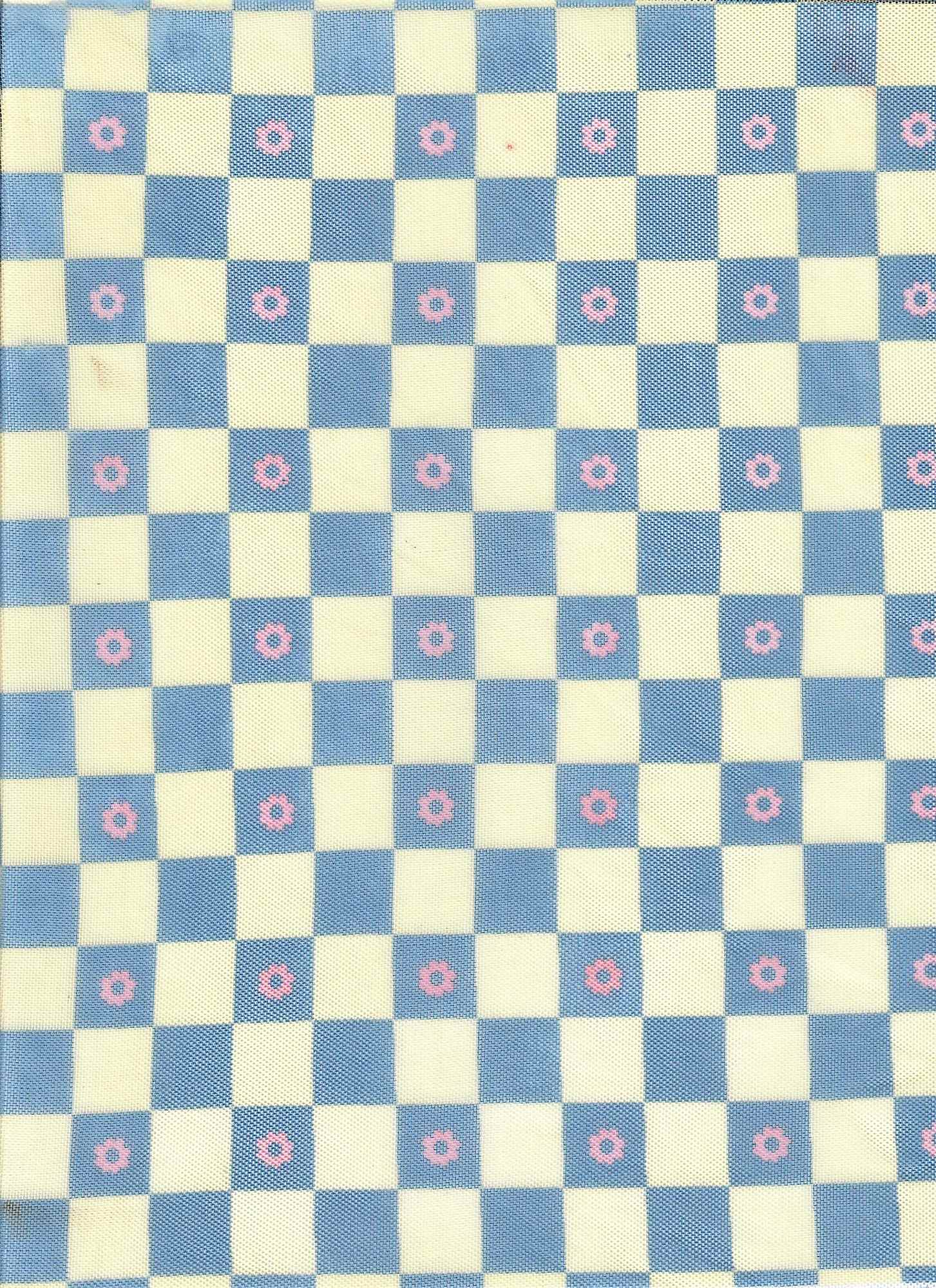 MESH-MS10066 CREAM/BLUE LT FLOWER BLOUSE BODYSUIT CAMI CHECKERED DITSY FLOCKING FLORAL LOUNGEWEAR MESH POLYESTER PRINT SPANDEX STRETCH TOPS TUNICS