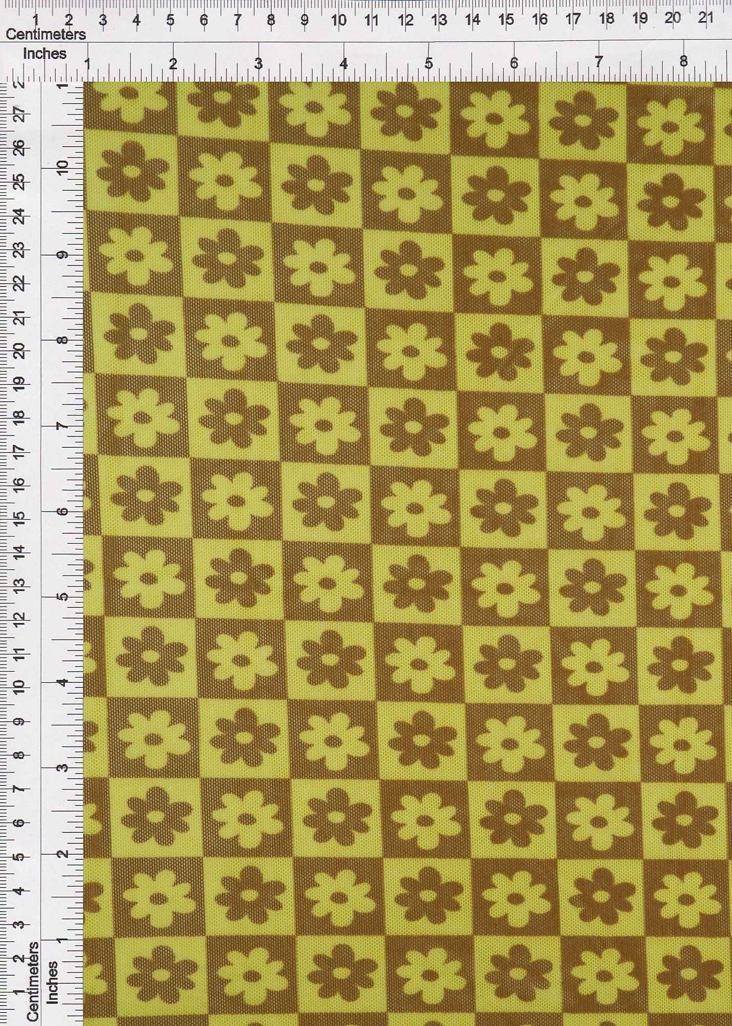 MESH-MS10017 YELLOW FLOWER BLOUSE BODYSUIT BROWN CAMI FLOCKING FLORAL GOLD LOUNGEWEAR MESH POLYESTER PRINT SPANDEX STRETCH TOPS TUNICS