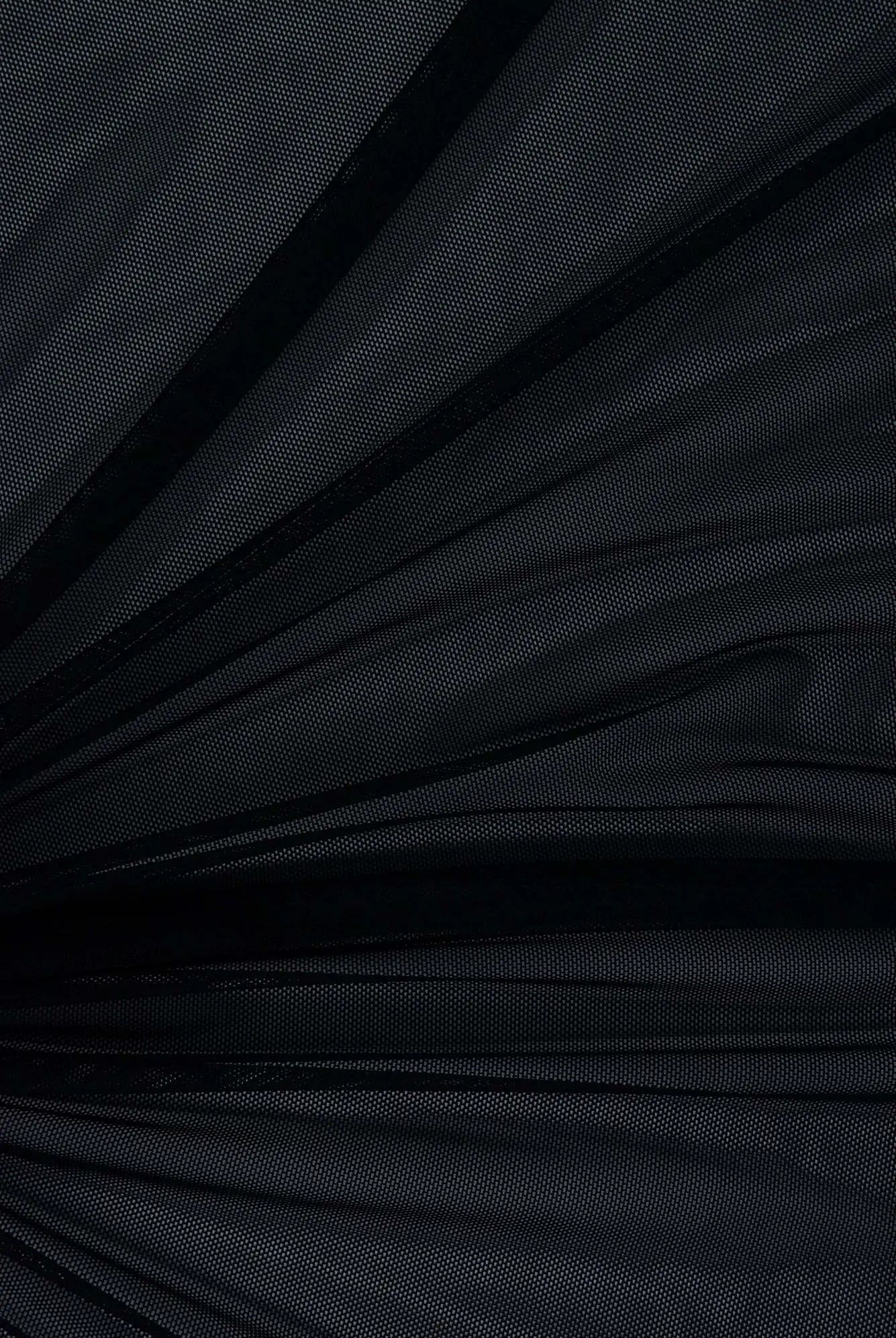 MESH-2000 BLACK BLOUSE BLUE BODYSUIT CAMI FLOCKING LOUNGEWEAR MESH NO-PRINT POLYESTER SOLID SPANDEX STRETCH TOPS TUNICS