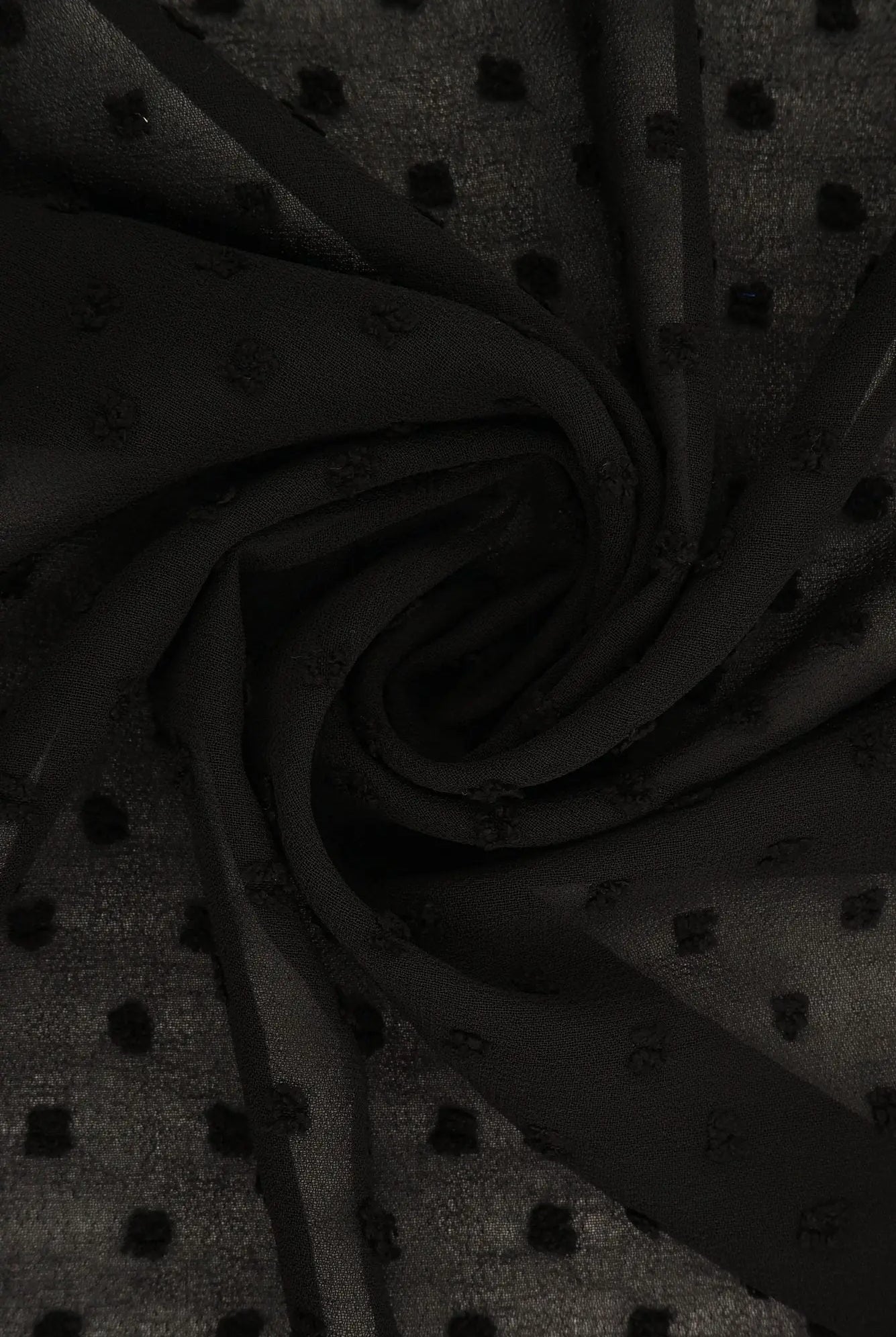 HIMLT-3132 BLACK BLACK BLOUSE CHIFFON DOT DRESS HI-MULTI NON STRETCH POLYESTER SKIRTS SOLID SWISS TOPS WOVEN