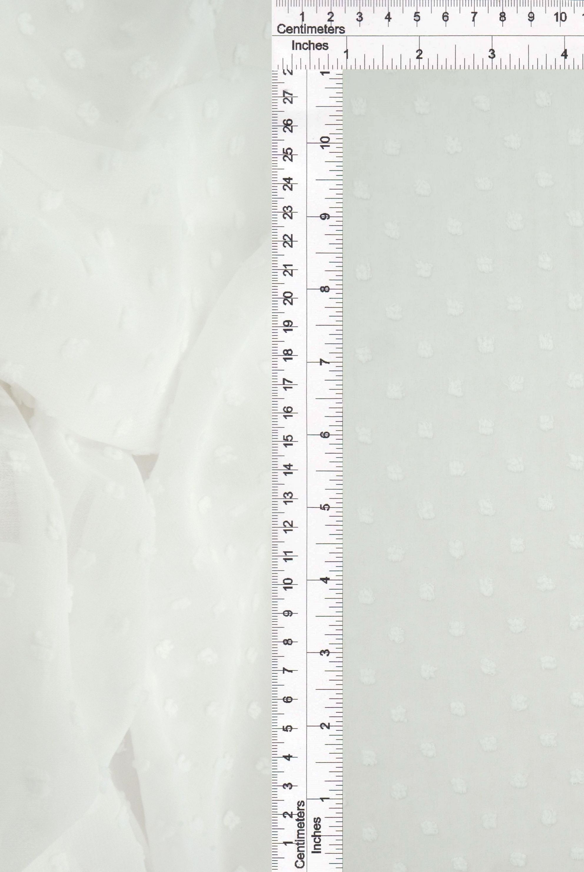 HIMLT-3132 IVORY BLOUSE CHIFFON CREAM DOT DRESS HI-MULTI IVORY NON STRETCH POLYESTER SKIRTS SOLID SWISS TOPS WHITE WOVEN