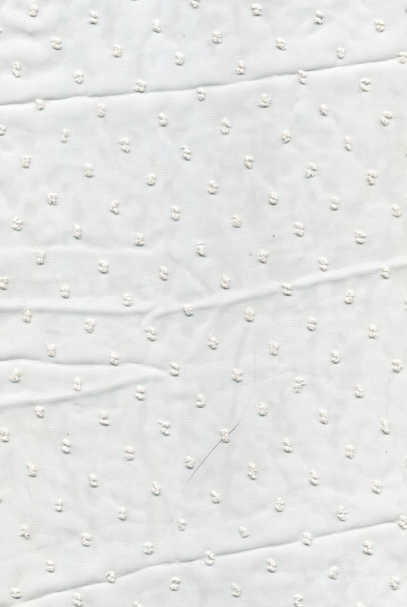 HIMLT-3132 STONE BLOUSE CHIFFON CREAM DOT DRESS HI-MULTI IVORY NON STRETCH POLYESTER SKIRTS SOLID SWISS TOPS WOVEN