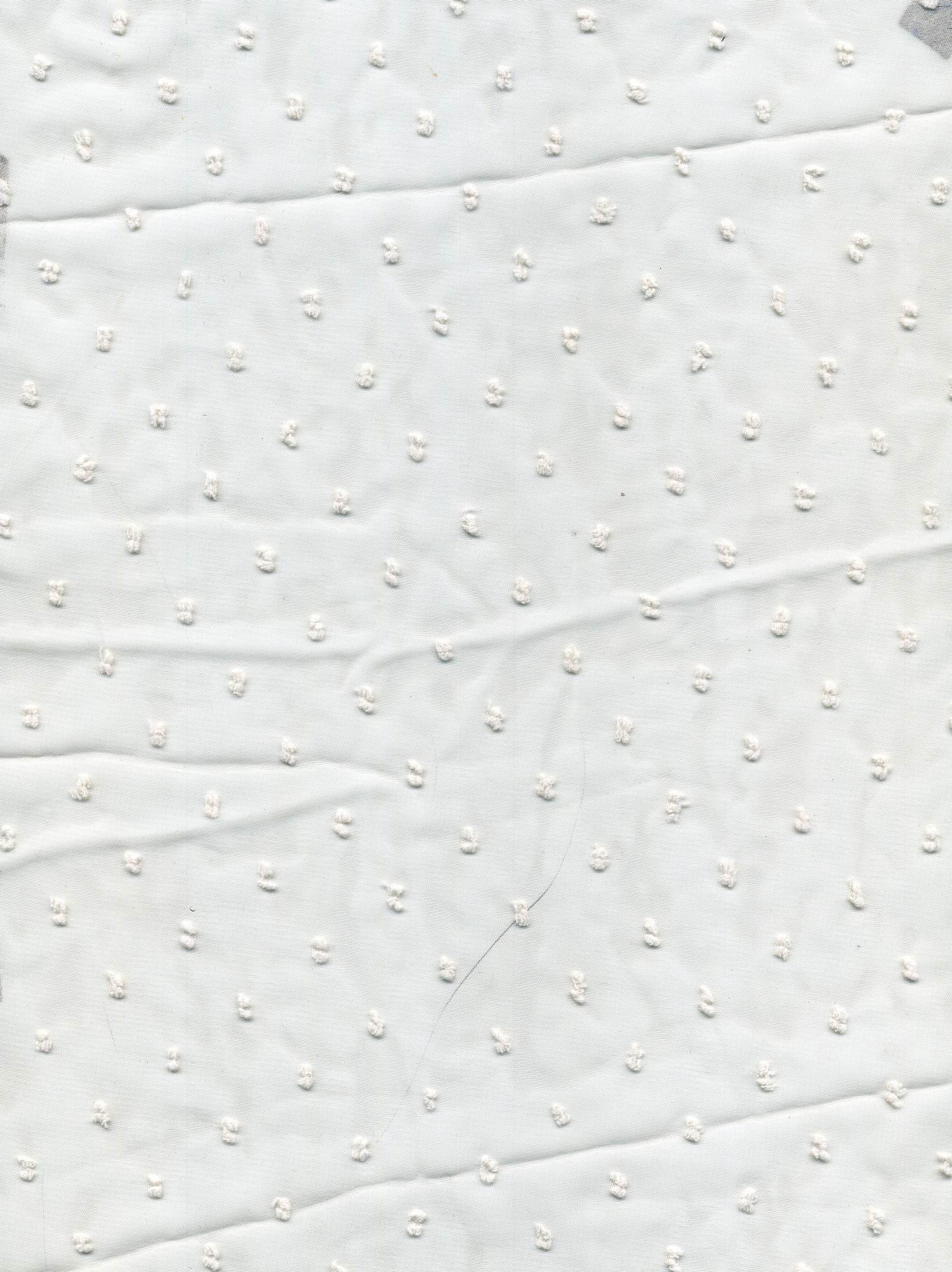 HIMLT-3132 STONE BLOUSE CHIFFON CREAM DOT DRESS HI-MULTI IVORY NON STRETCH POLYESTER SKIRTS SOLID SWISS TOPS WOVEN