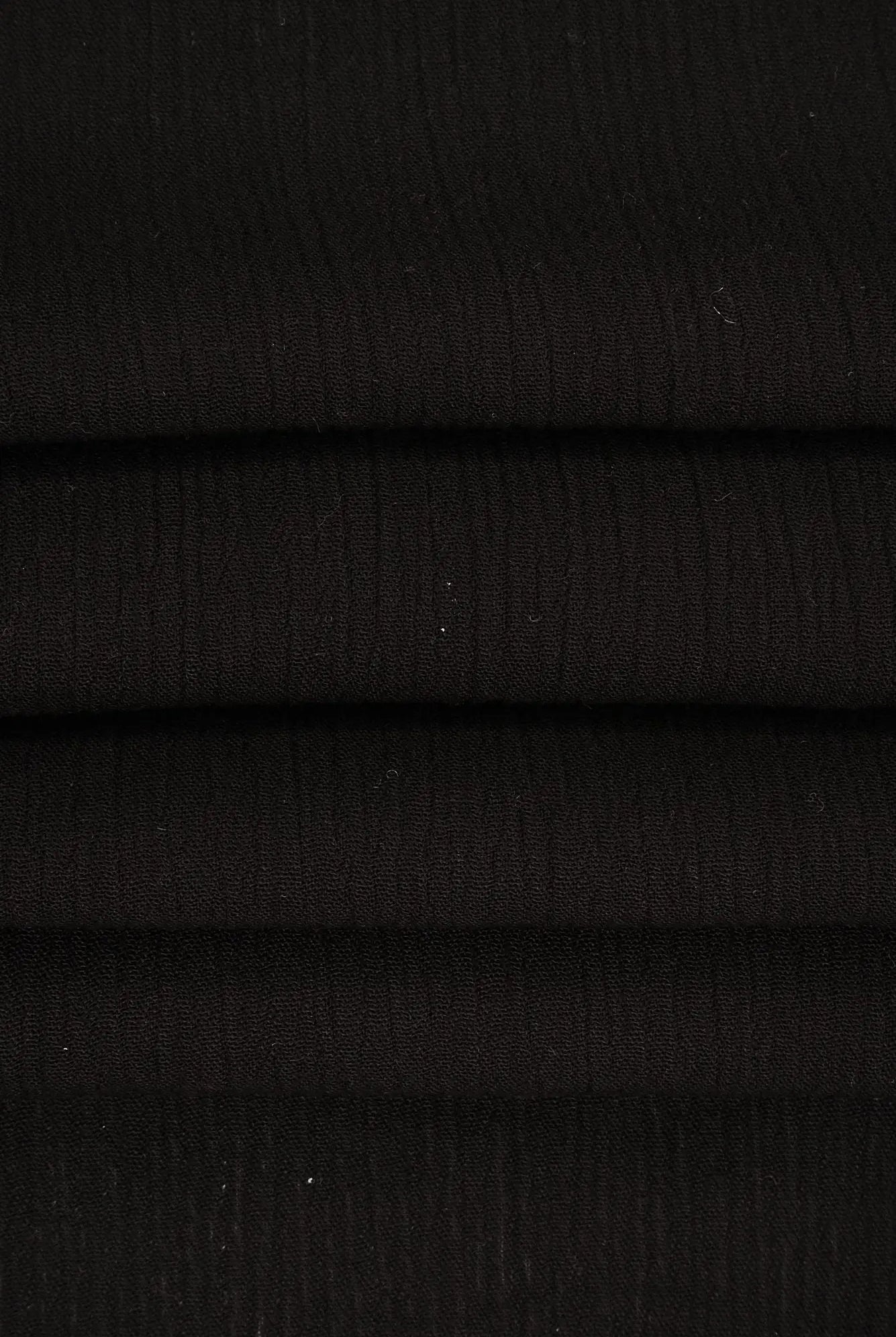 CRP3143 BLACK BLACK BLOUSE BOTTOMS CAMI CREPON DRESS NO-PRINT OUTERWEAR RAYON SKIRTS SOLID T-SHIRT TOPS TUNICS WOVEN