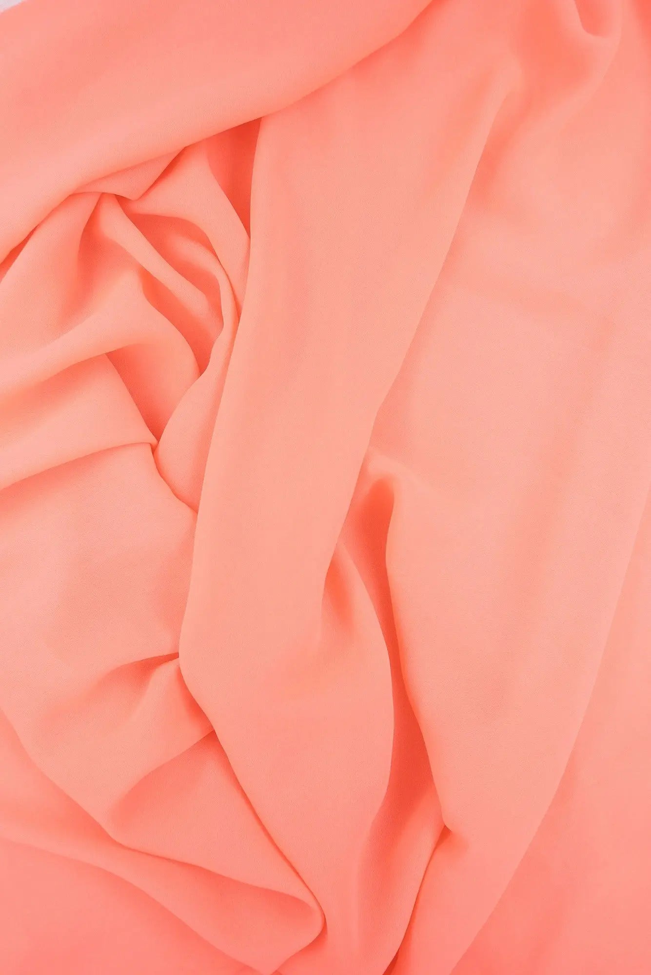 WOOL DBY NEON SALMON BLOUSE BOTTOMS CAMI DRESS NEON NO-PRINT PEACH POLYESTER SKIRTS SOLID TOPS WOOL DOBBY WOVEN
