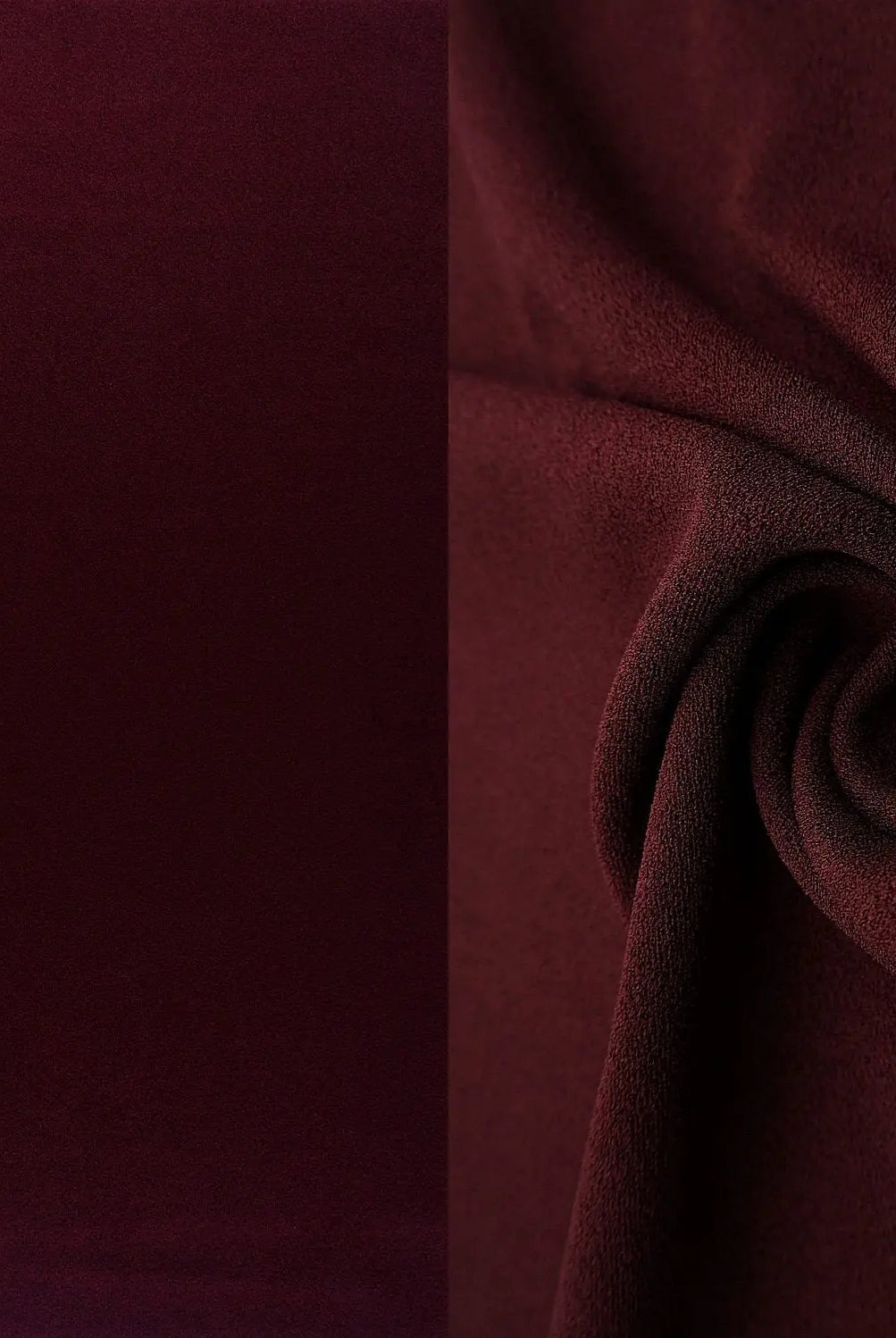 TECH-3311 BURGUNDY BODYSUIT BOTTOMS CAMI CREPON DRESS KNIT NO-PRINT PANTS POLYESTER RED SKIRTS SOLID SPANDEX SUBLIMATION TECHNO CREPE TOPS TUNICS