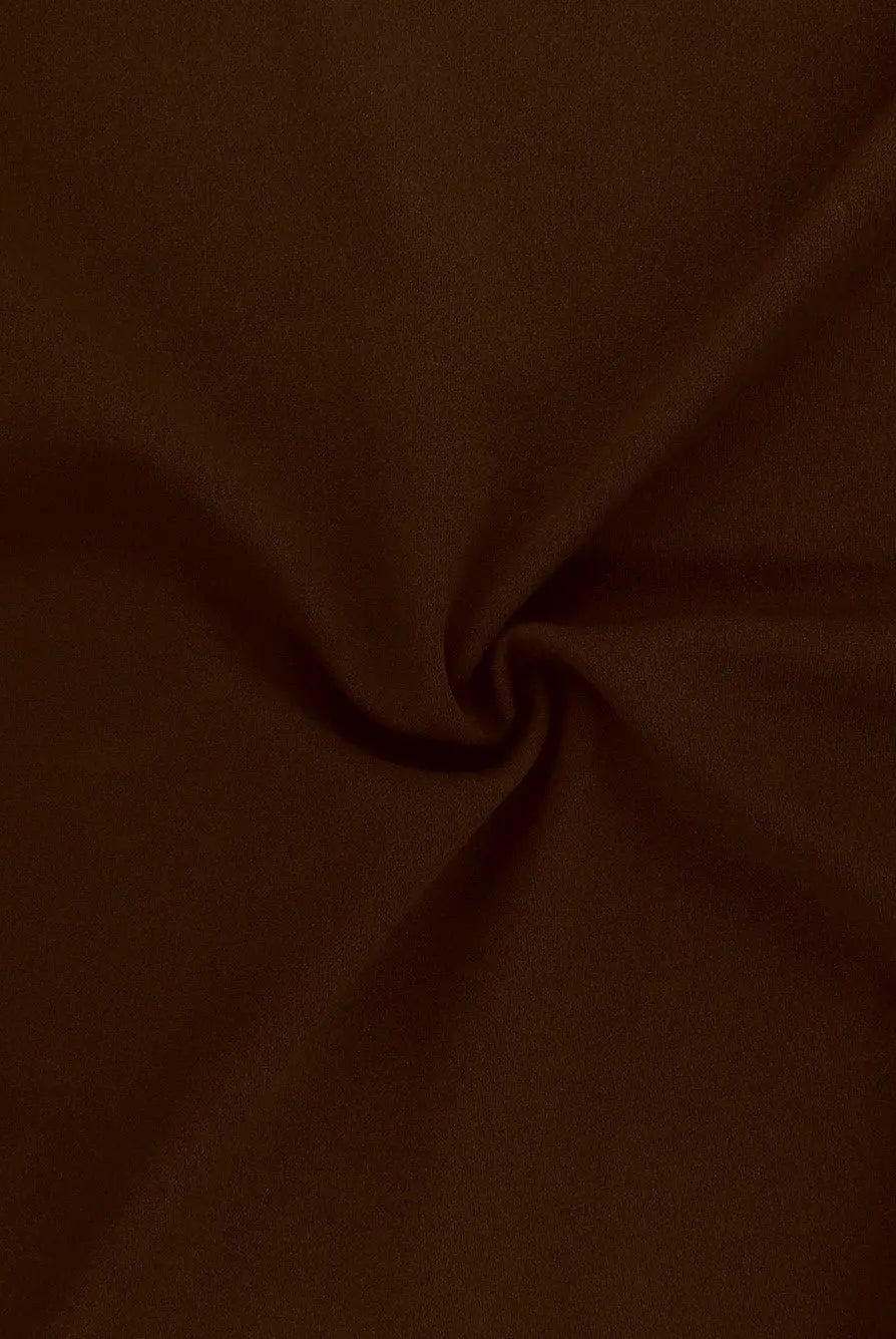 TECH-3311 BROWN DK BODYSUIT BOTTOMS BROWN CAMI CREPON DRESS KNIT NO-PRINT PANTS POLYESTER SKIRTS SOLID SPANDEX SUBLIMATION TECHNO CREPE TOPS TUNICS