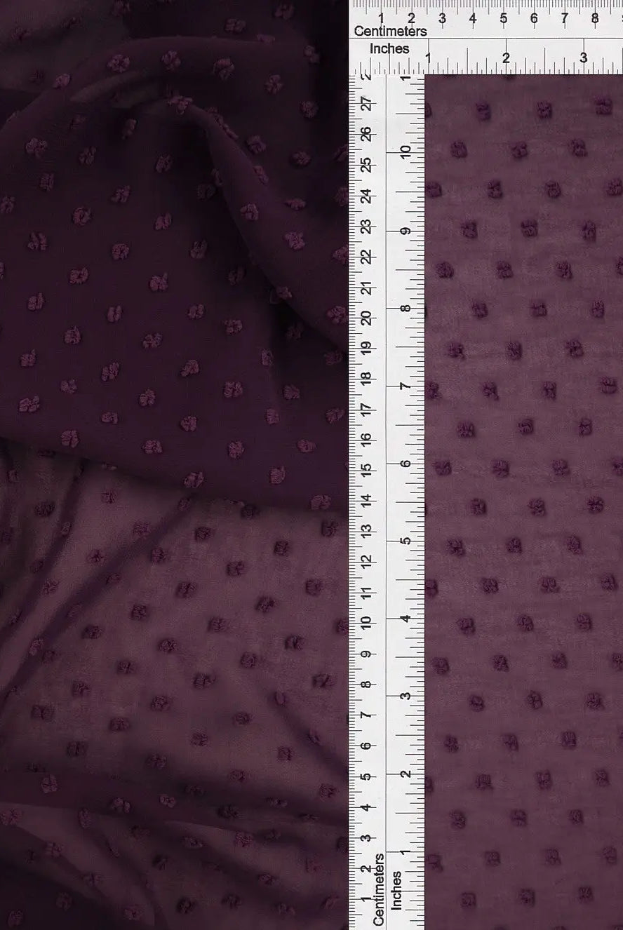 HIMLT-3132 PURPLE HAZE BLOUSE CHIFFON DOT DRESS HI-MULTI NON STRETCH POLYESTER PURPLE SKIRTS SOLID SWISS TOPS WOVEN