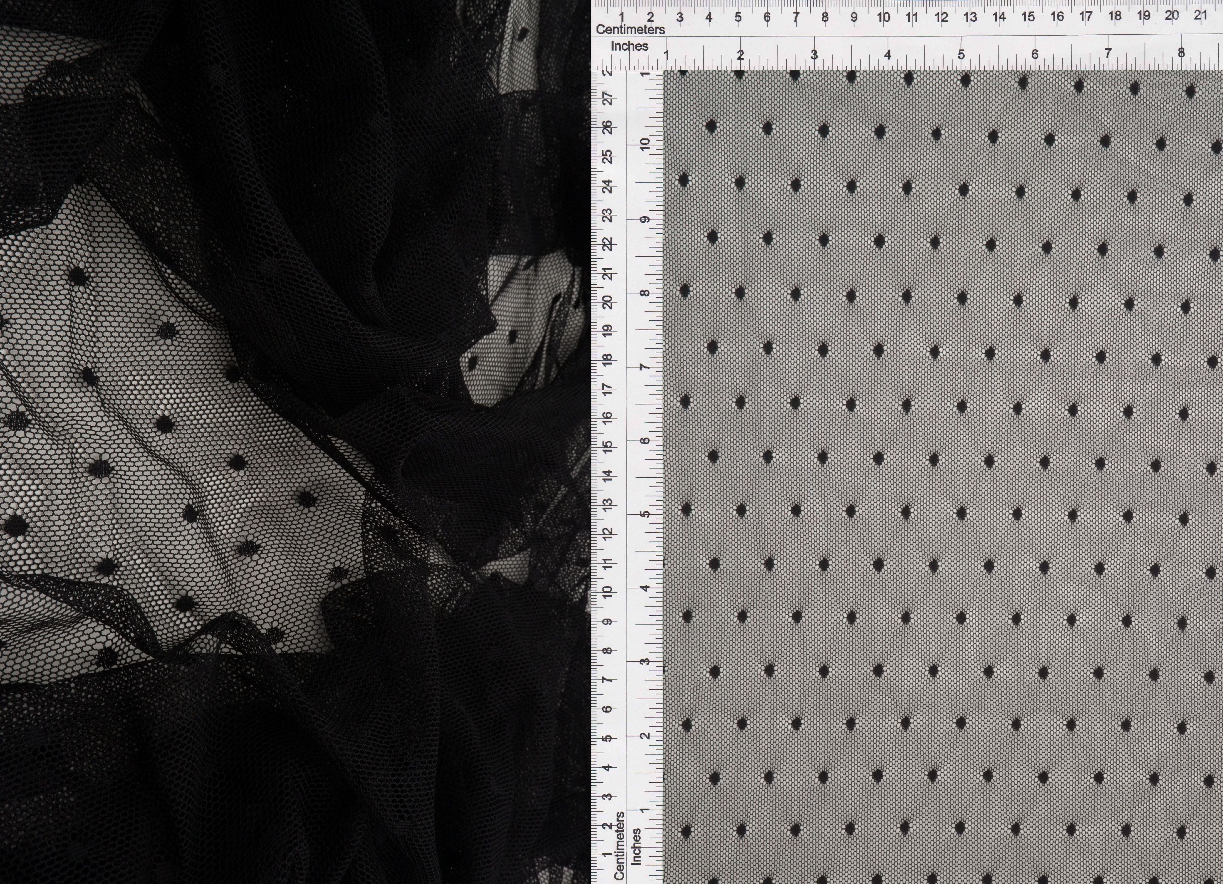 Polka Dot Lace Stretch Fabric - LACE3759 - Fabric Selection WS