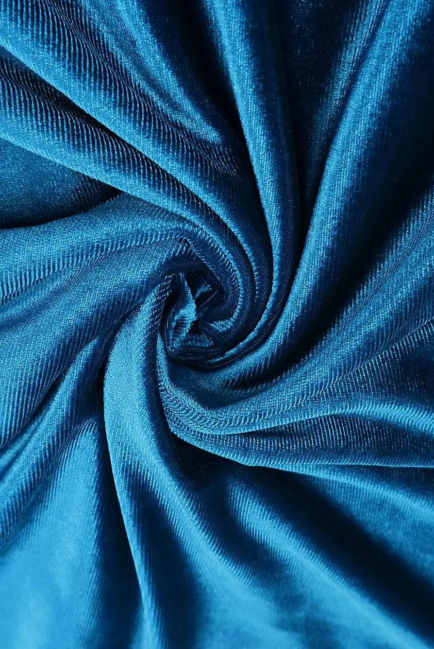 KNT3850 BLUE TEAL BLUE BOTTOMS CAMI DRESS KNIT NO-PRINT PANTS POLYESTER SKIRTS SOLID SPANDEX STRETCH TOPS TUNICS VELVET