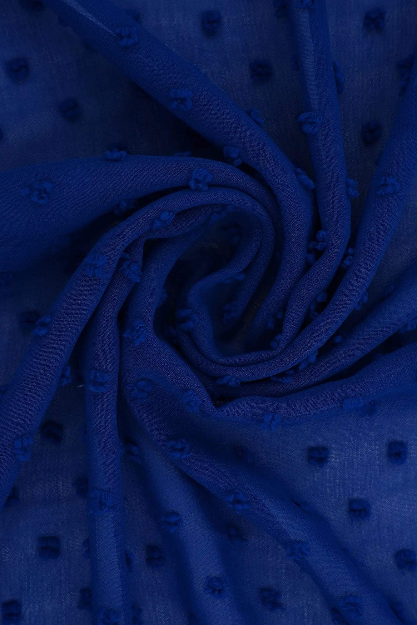 HIMLT-3132 COBALT BLOUSE BLUE CHIFFON DOT DRESS HI-MULTI NON STRETCH POLYESTER SKIRTS SOLID SWISS TOPS WOVEN