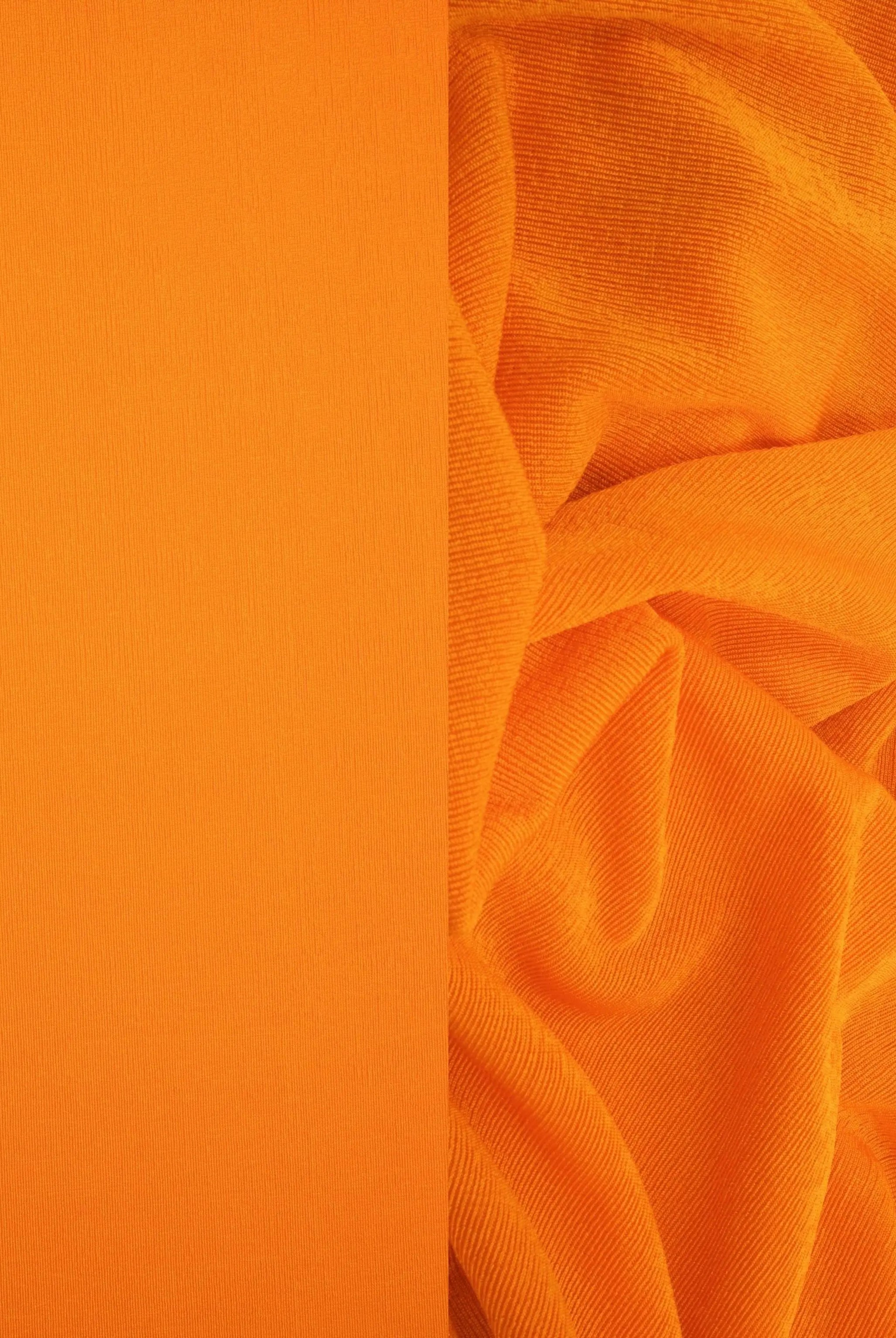 KNT3963 ORANGE BIKER SHORTS BODYSUIT BOTTOMS CAMI DRESS KNIT LOUNGEWEAR NO-PRINT ORANGE PANTS POLYESTER RIBBED 1X1 SLINKY SOLID SPANDEX STRETCH T-SHIRT TOPS TUNICS