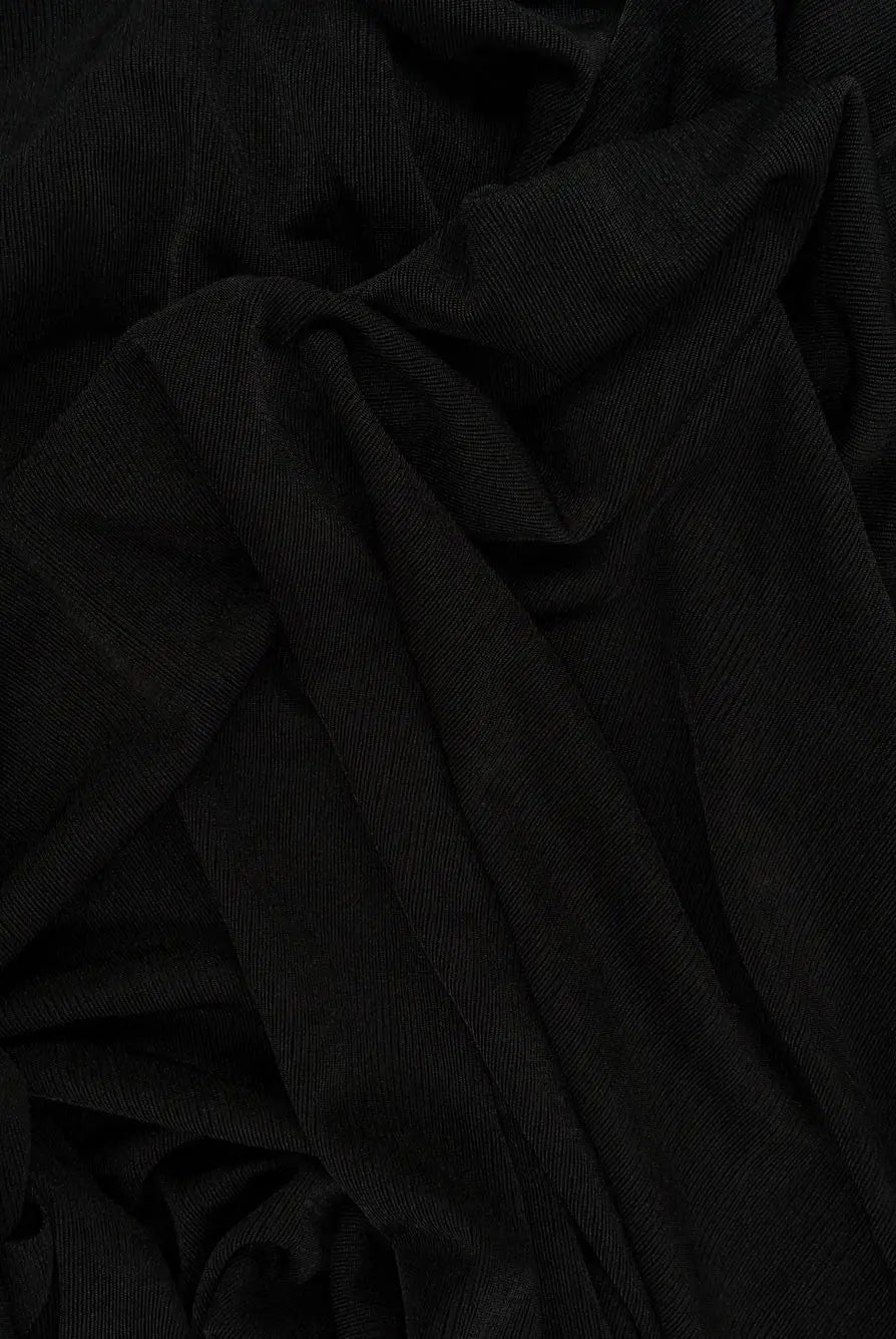 KNT3963 BLACK BLACK BODYSUIT BOTTOMS CAMI DRESS KNIT LOUNGEWEAR NO-PRINT PANTS POLYESTER RIBBED 1X1 SLINKY SOLID SPANDEX STRETCH T-SHIRT TOPS TUNICS