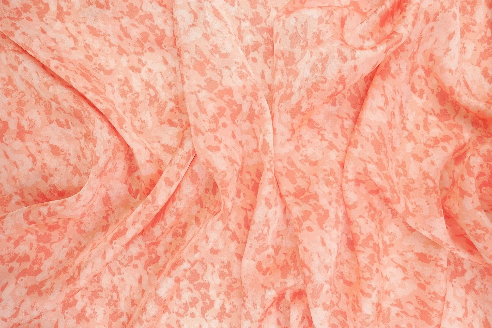 POP4427-MS10612 CORAL LT ABSTRACT BLOUSE BOTTOMS CAMI DRESS NO-PRINT PANTS POLYESTER PRINT SATIN SKIRTS SPANDEX TOPS WOVEN